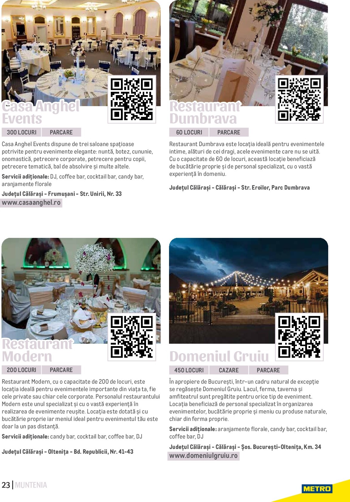 metro - Catalog Metro - Ghid Locații pentru Evenimente online – oferte valabile din 01.09. - page: 23 metro - Catalog Metro - Ghid Locații pentru Evenimente online – oferte valabile din 01.09. - page: 23