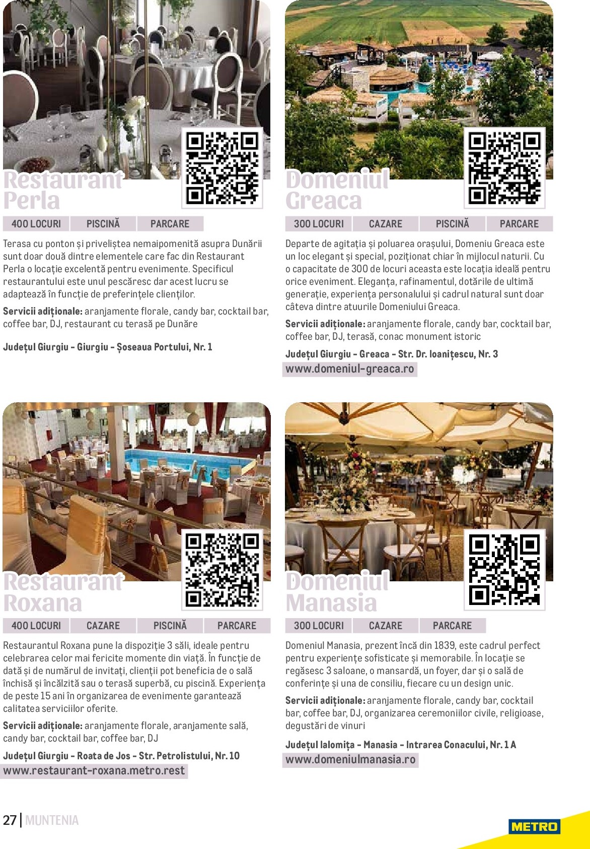 metro - Catalog Metro - Ghid Locații pentru Evenimente online – oferte valabile din 01.09. - page: 27 metro - Catalog Metro - Ghid Locații pentru Evenimente online – oferte valabile din 01.09. - page: 27
