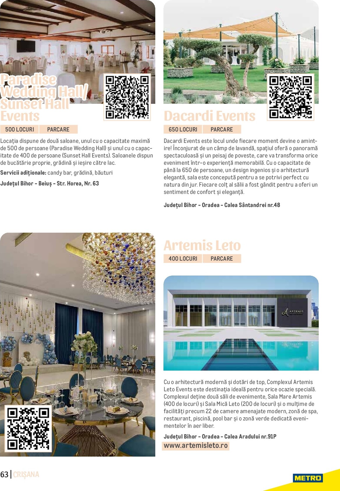 metro - Catalog Metro - Ghid Locații pentru Evenimente online – oferte valabile din 01.09. - page: 63 metro - Catalog Metro - Ghid Locații pentru Evenimente online – oferte valabile din 01.09. - page: 63
