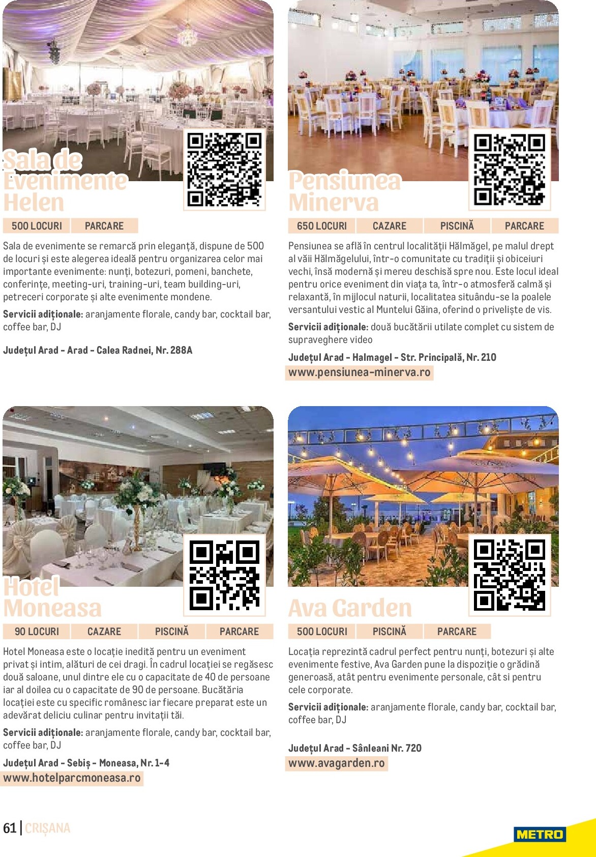 metro - Catalog Metro - Ghid Locații pentru Evenimente online – oferte valabile din 01.09. - page: 61 metro - Catalog Metro - Ghid Locații pentru Evenimente online – oferte valabile din 01.09. - page: 61