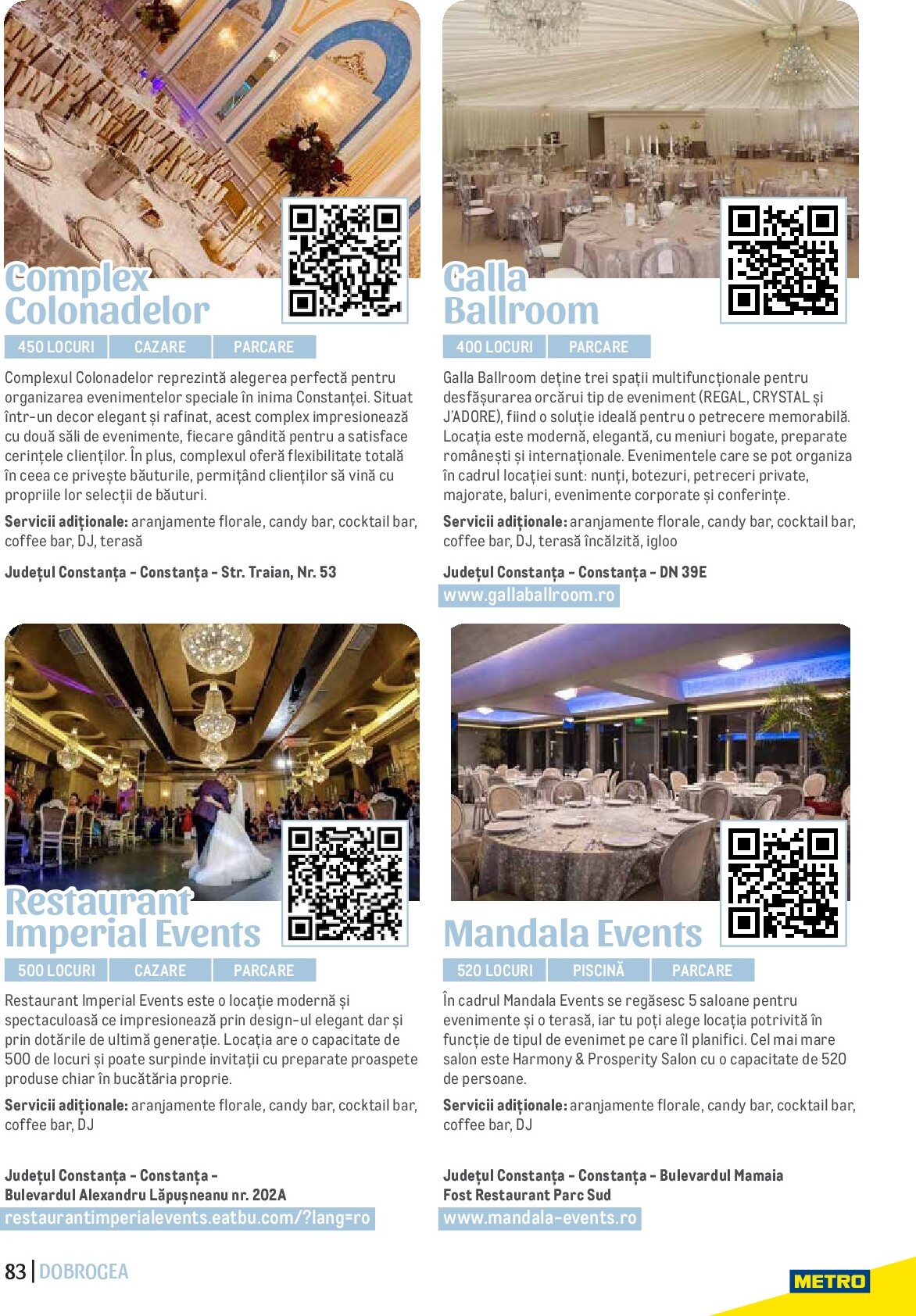 metro - Catalog Metro - Ghid Locații pentru Evenimente online – oferte valabile din 01.09. - page: 83 metro - Catalog Metro - Ghid Locații pentru Evenimente online – oferte valabile din 01.09. - page: 83