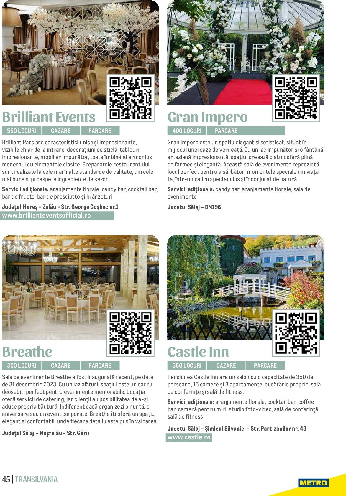 metro - Catalog Metro - Ghid Locații pentru Evenimente online – oferte valabile din 01.09. - page: 45 metro - Catalog Metro - Ghid Locații pentru Evenimente online – oferte valabile din 01.09. - page: 45