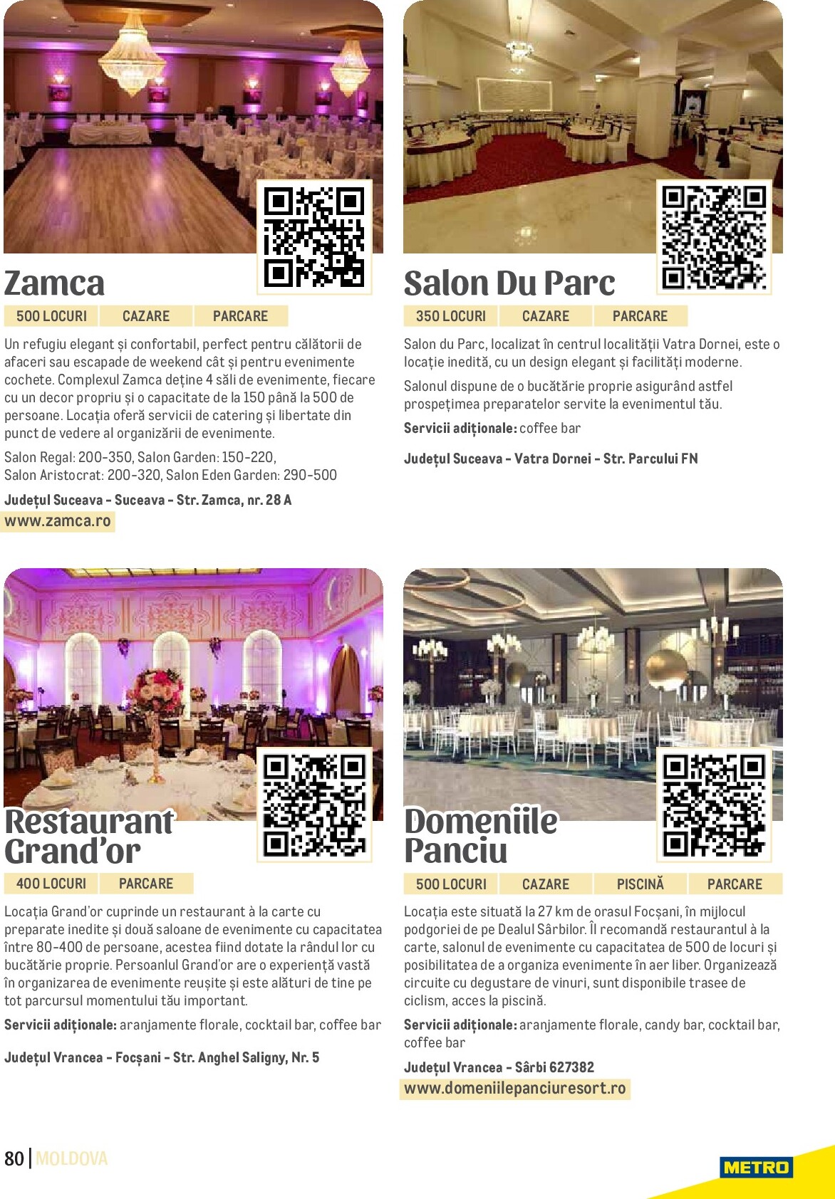 metro - Catalog Metro - Ghid Locații pentru Evenimente online – oferte valabile din 01.09. - page: 80 metro - Catalog Metro - Ghid Locații pentru Evenimente online – oferte valabile din 01.09. - page: 80