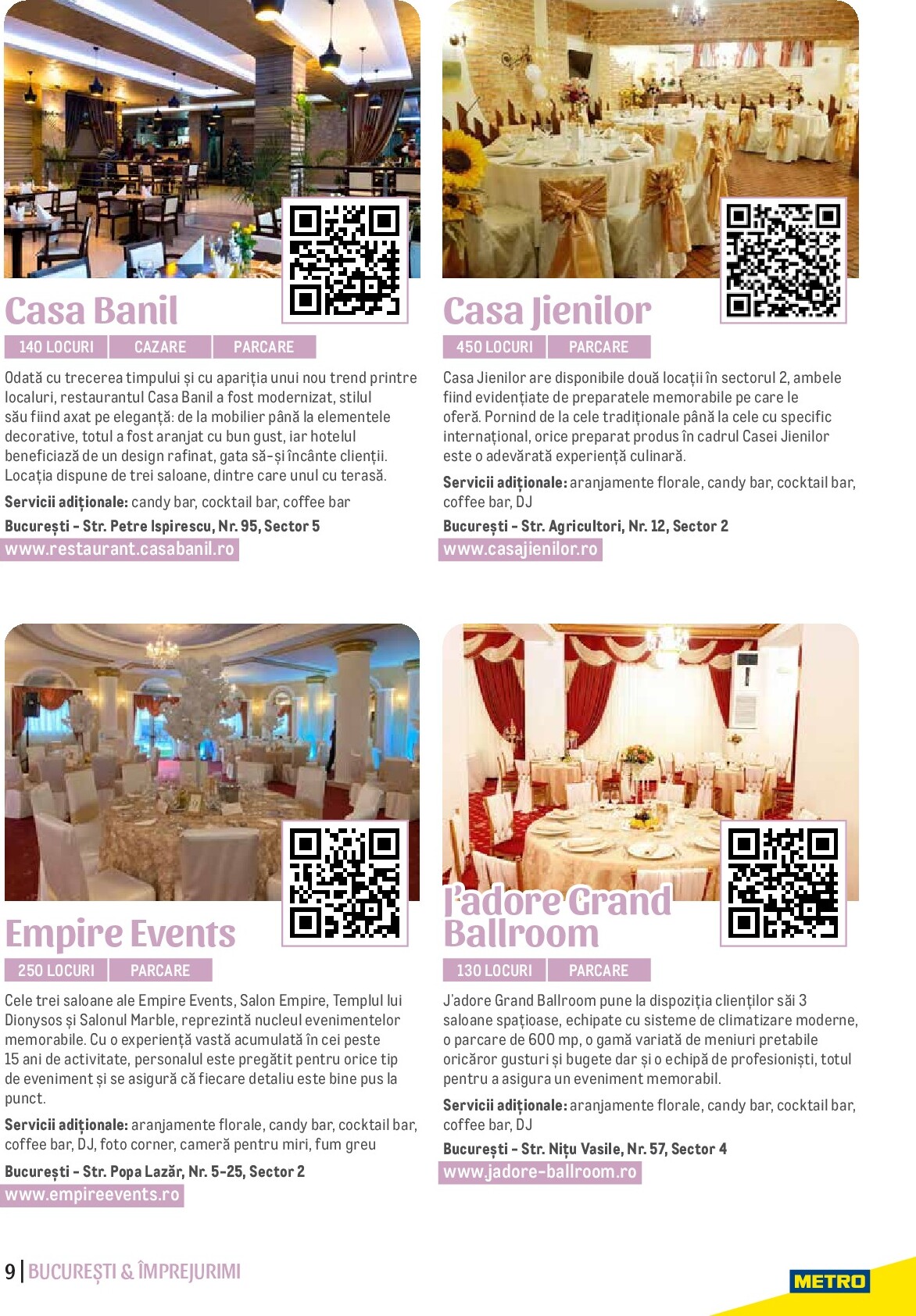 metro - Catalog Metro - Ghid Locații pentru Evenimente online – oferte valabile din 01.09. - page: 9 metro - Catalog Metro - Ghid Locații pentru Evenimente online – oferte valabile din 01.09. - page: 9