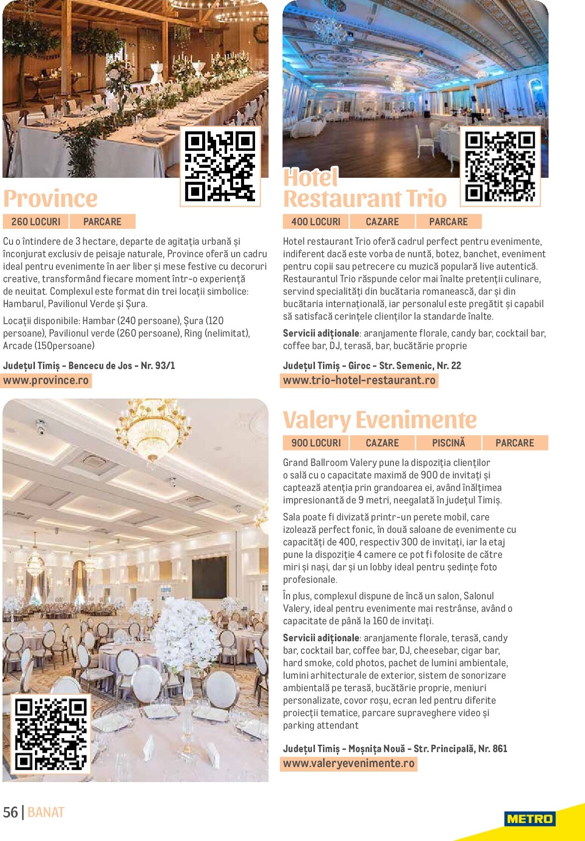 metro - Catalog Metro - Ghid Locații pentru Evenimente online – oferte valabile din 01.09. - page: 56 metro - Catalog Metro - Ghid Locații pentru Evenimente online – oferte valabile din 01.09. - page: 56