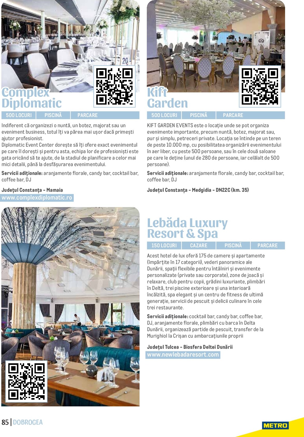 metro - Catalog Metro - Ghid Locații pentru Evenimente online – oferte valabile din 01.09. - page: 85 metro - Catalog Metro - Ghid Locații pentru Evenimente online – oferte valabile din 01.09. - page: 85