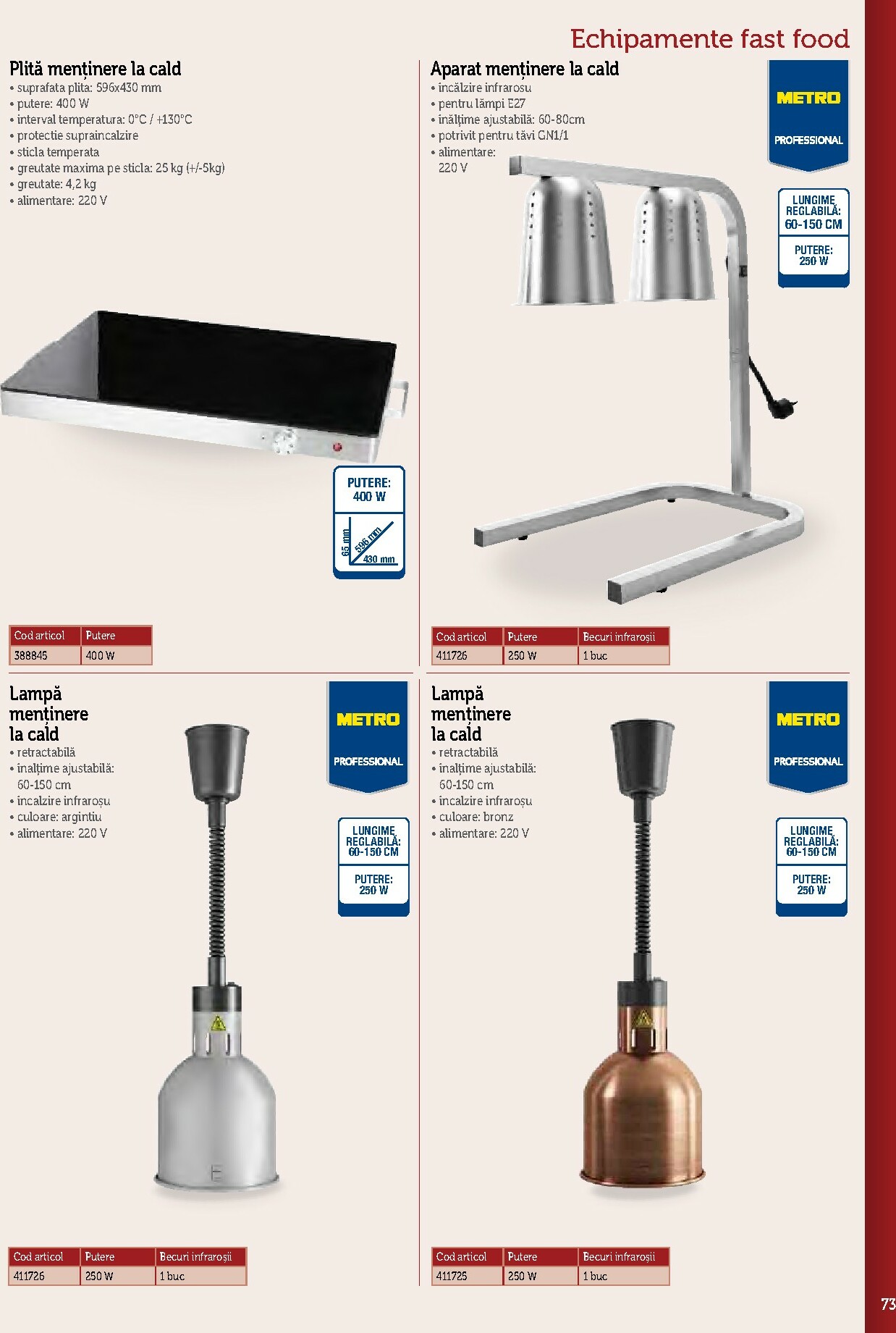 metro - Catalog Metro - Echipamente Profesionale pentru HoReCa online – oferte valabile din 17.09. - page: 73