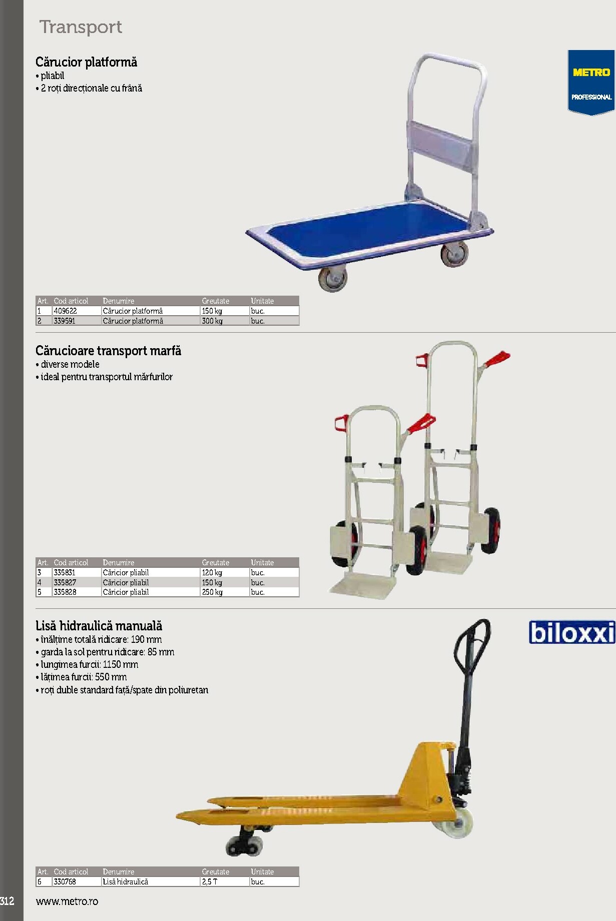 metro - Catalog Metro - Echipamente Profesionale pentru HoReCa online – oferte valabile din 17.09. - page: 312