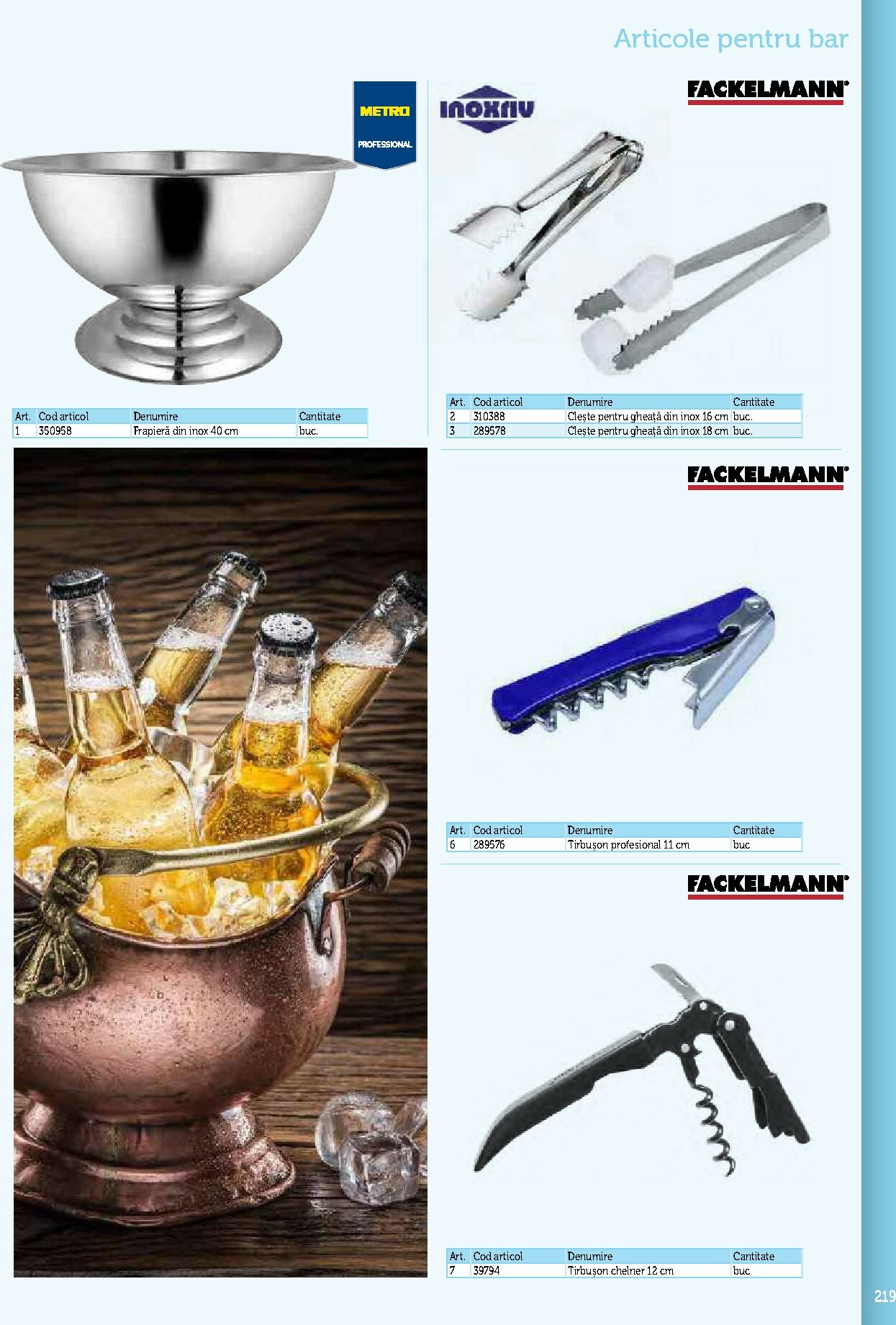 metro - Catalog Metro - Echipamente Profesionale pentru HoReCa online – oferte valabile din 17.09. - page: 219