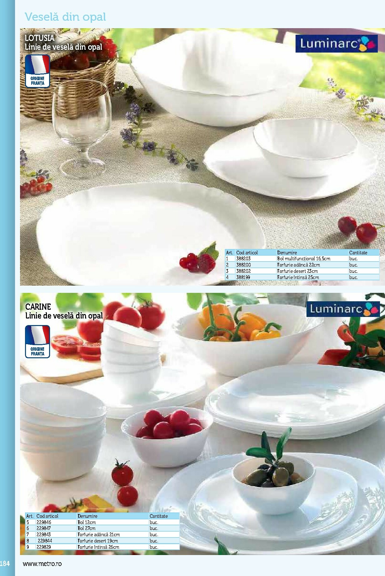 metro - Catalog Metro - Echipamente Profesionale pentru HoReCa online – oferte valabile din 17.09. - page: 184