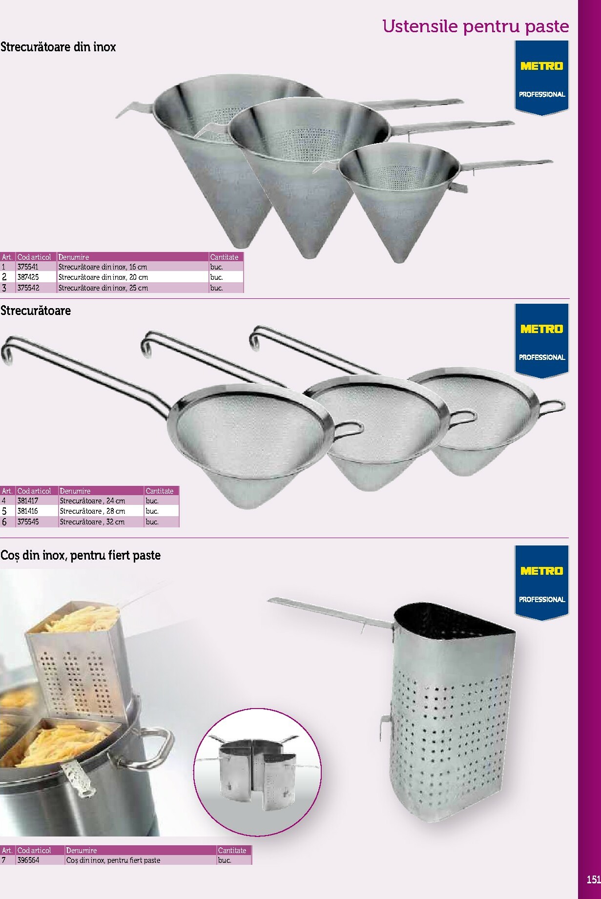 metro - Catalog Metro - Echipamente Profesionale pentru HoReCa online – oferte valabile din 17.09. - page: 151