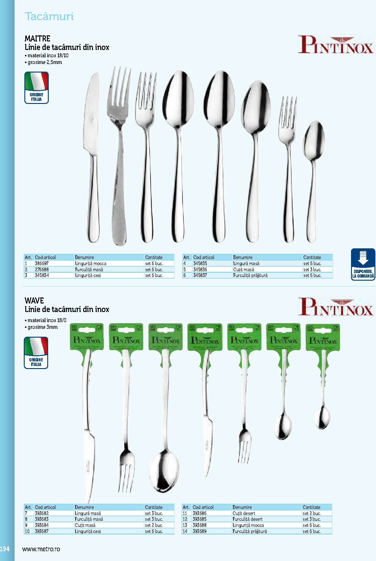 metro - Catalog Metro - Echipamente Profesionale pentru HoReCa online – oferte valabile din 17.09. - page: 194