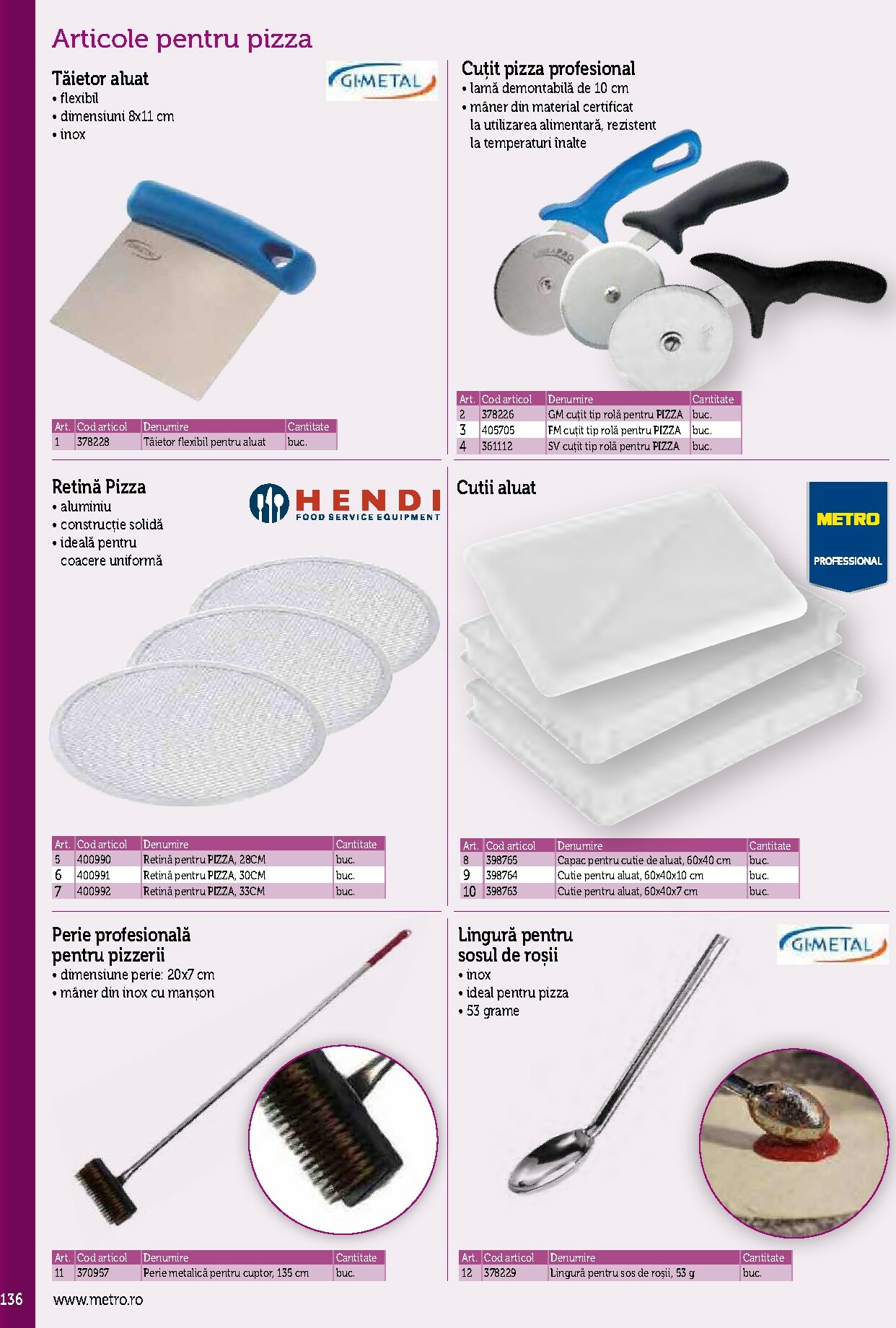 metro - Catalog Metro - Echipamente Profesionale pentru HoReCa online – oferte valabile din 17.09. - page: 136
