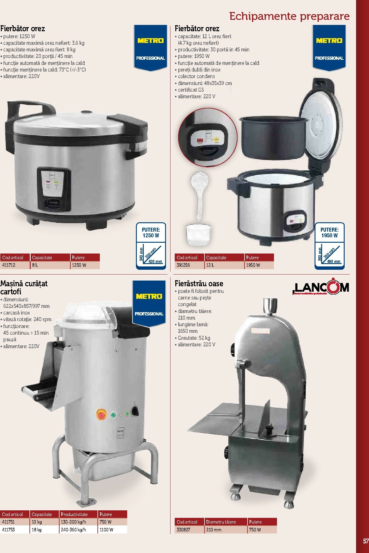 metro - Catalog Metro - Echipamente Profesionale pentru HoReCa online – oferte valabile din 17.09. - page: 57