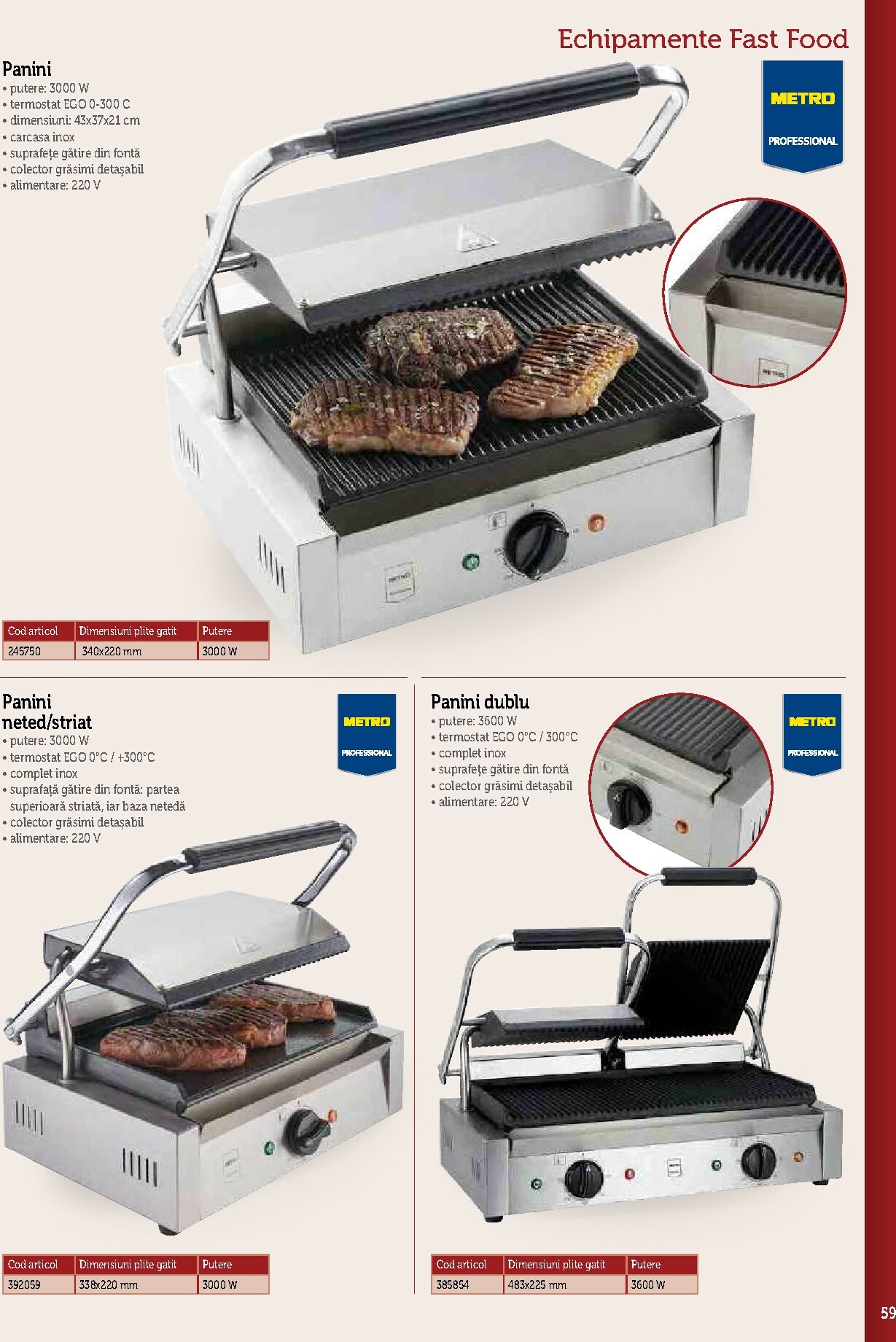 metro - Catalog Metro - Echipamente Profesionale pentru HoReCa online – oferte valabile din 17.09. - page: 59