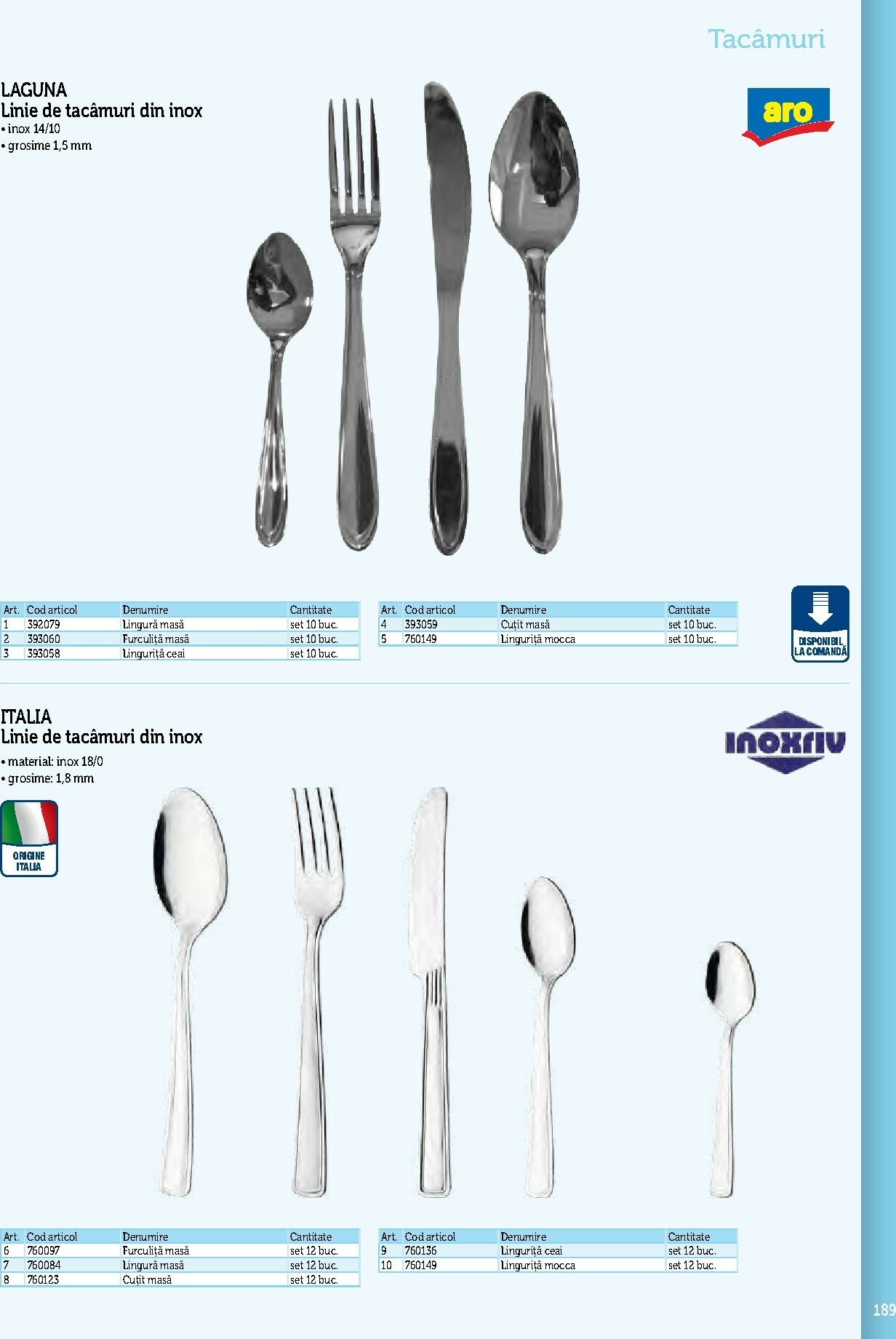 metro - Catalog Metro - Echipamente Profesionale pentru HoReCa online – oferte valabile din 17.09. - page: 189