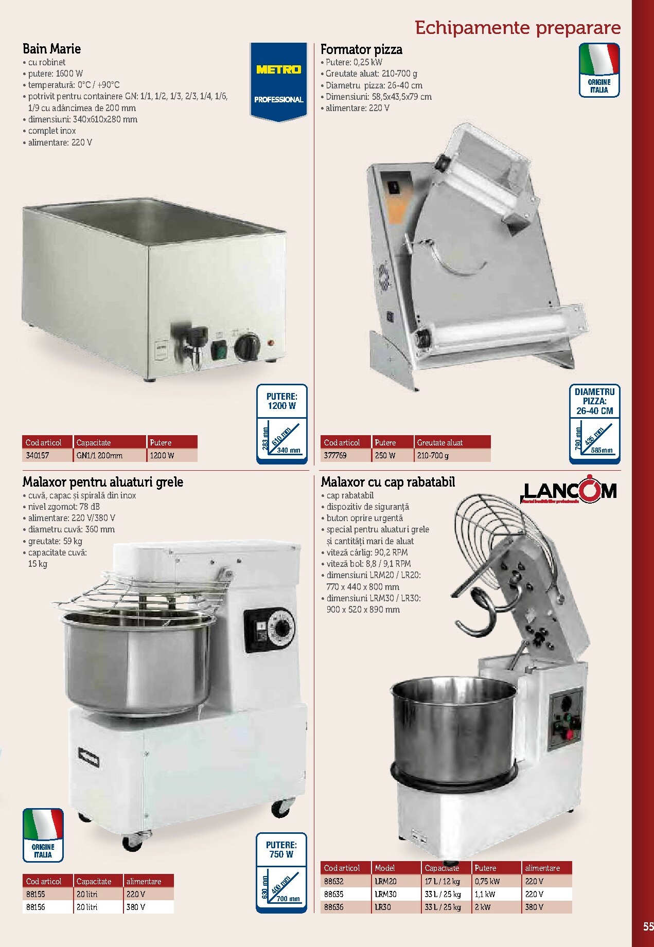 metro - Catalog Metro - Echipamente Profesionale pentru HoReCa online – oferte valabile din 17.09. - page: 55
