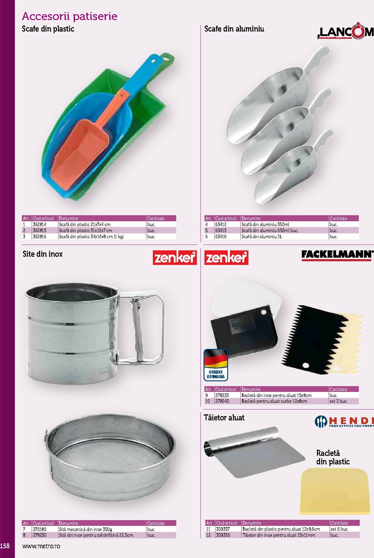 metro - Catalog Metro - Echipamente Profesionale pentru HoReCa online – oferte valabile din 17.09. - page: 158
