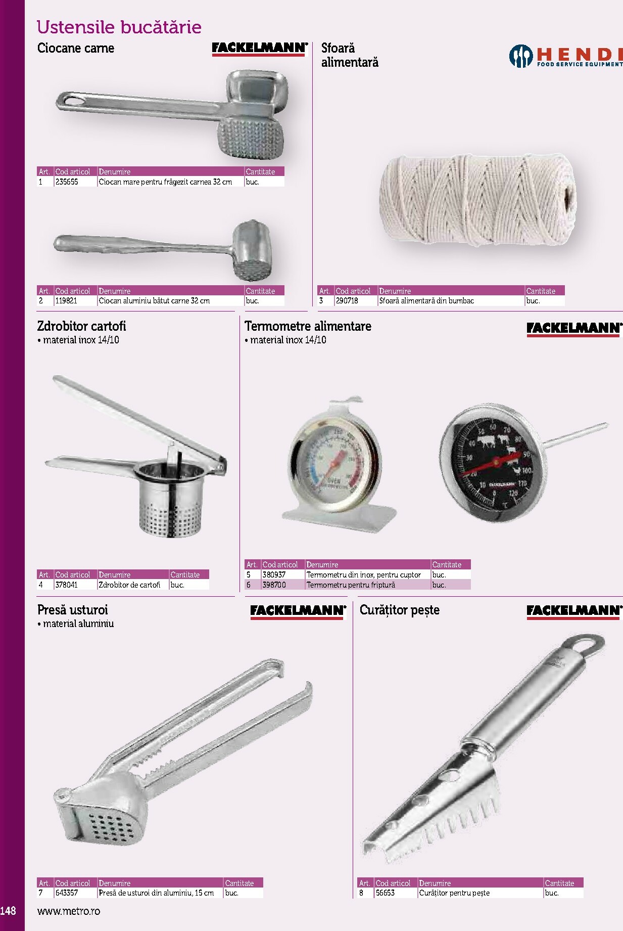 metro - Catalog Metro - Echipamente Profesionale pentru HoReCa online – oferte valabile din 17.09. - page: 148