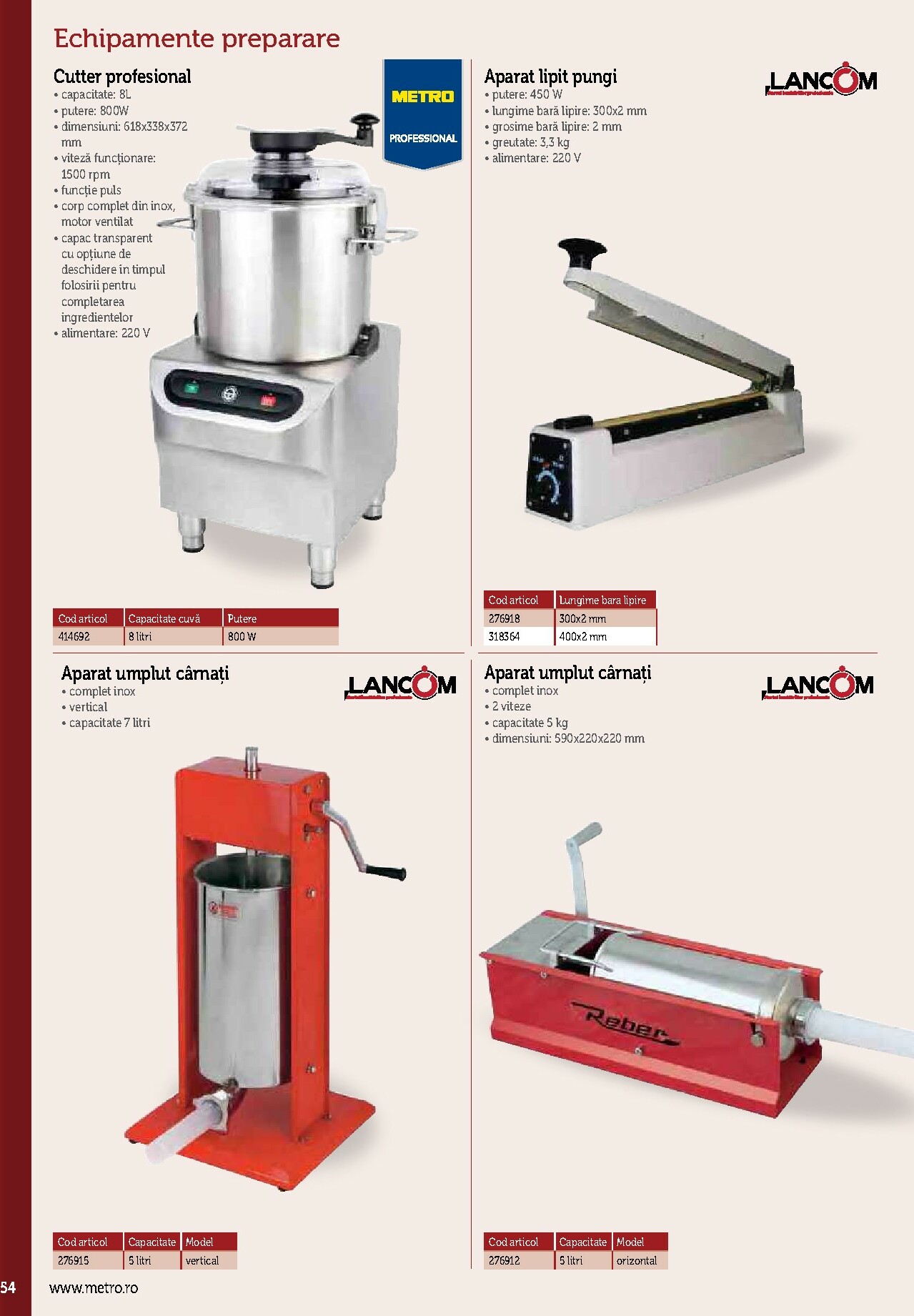metro - Catalog Metro - Echipamente Profesionale pentru HoReCa online – oferte valabile din 17.09. - page: 54