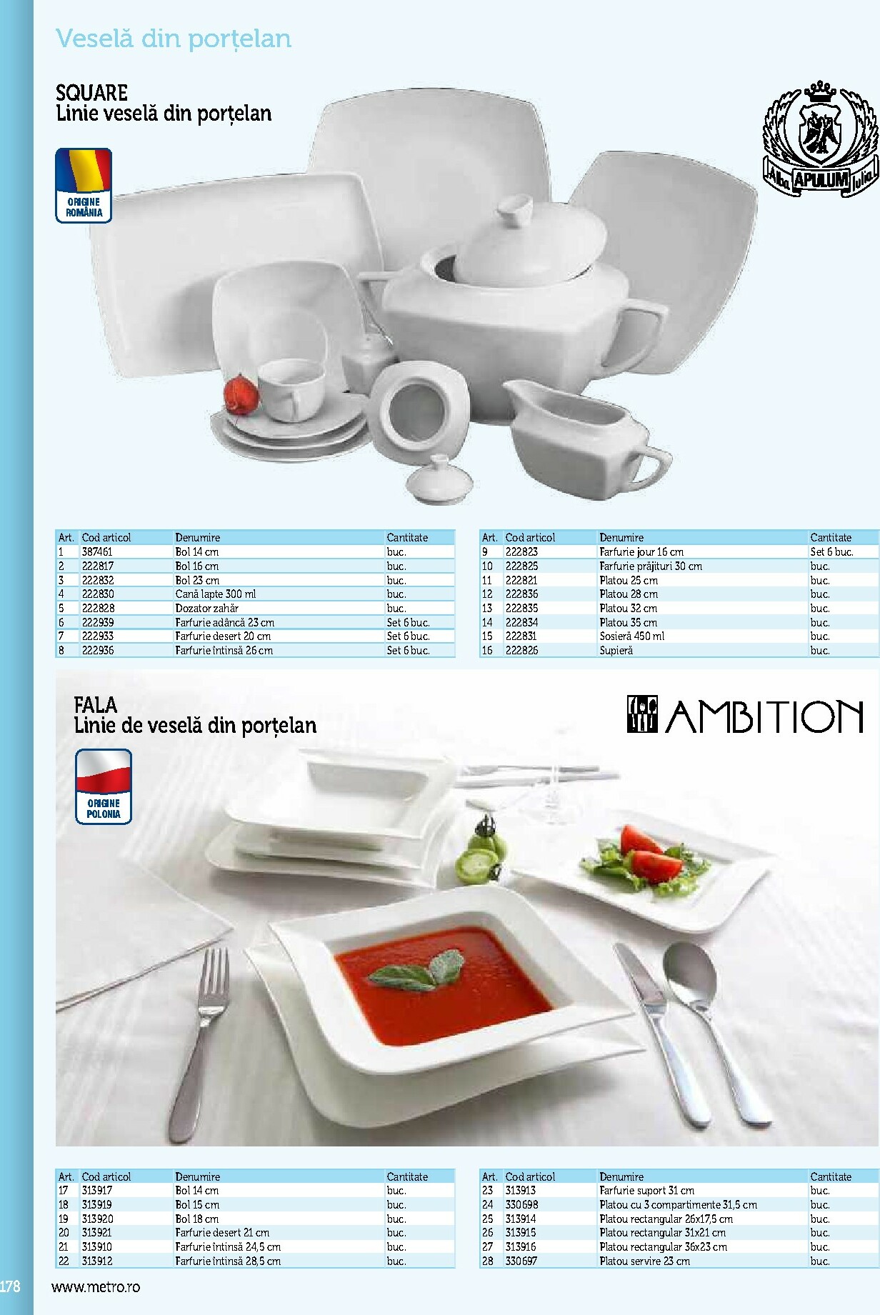 metro - Catalog Metro - Echipamente Profesionale pentru HoReCa online – oferte valabile din 17.09. - page: 178