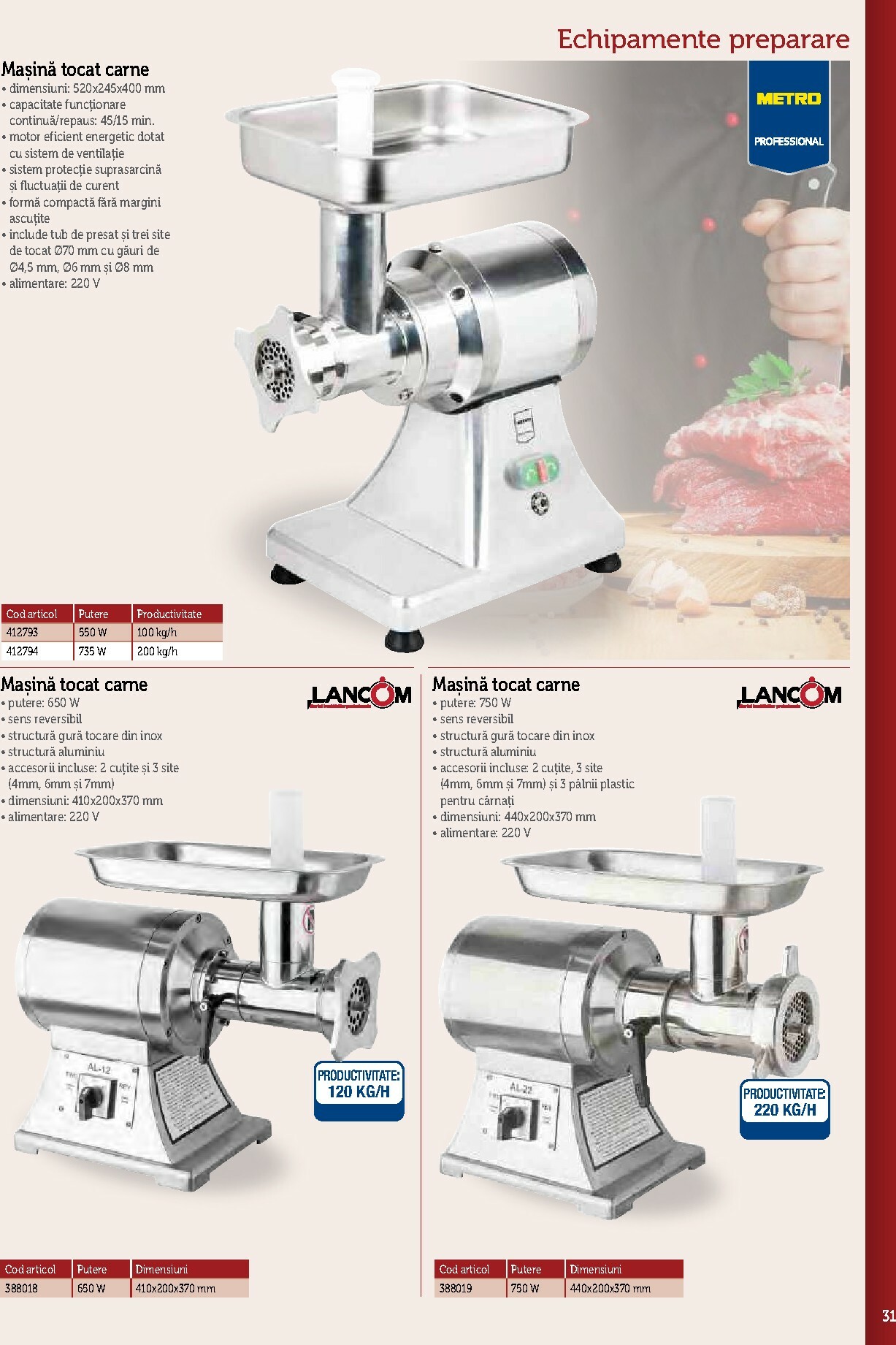 metro - Catalog Metro - Echipamente Profesionale pentru HoReCa online – oferte valabile din 17.09. - page: 31