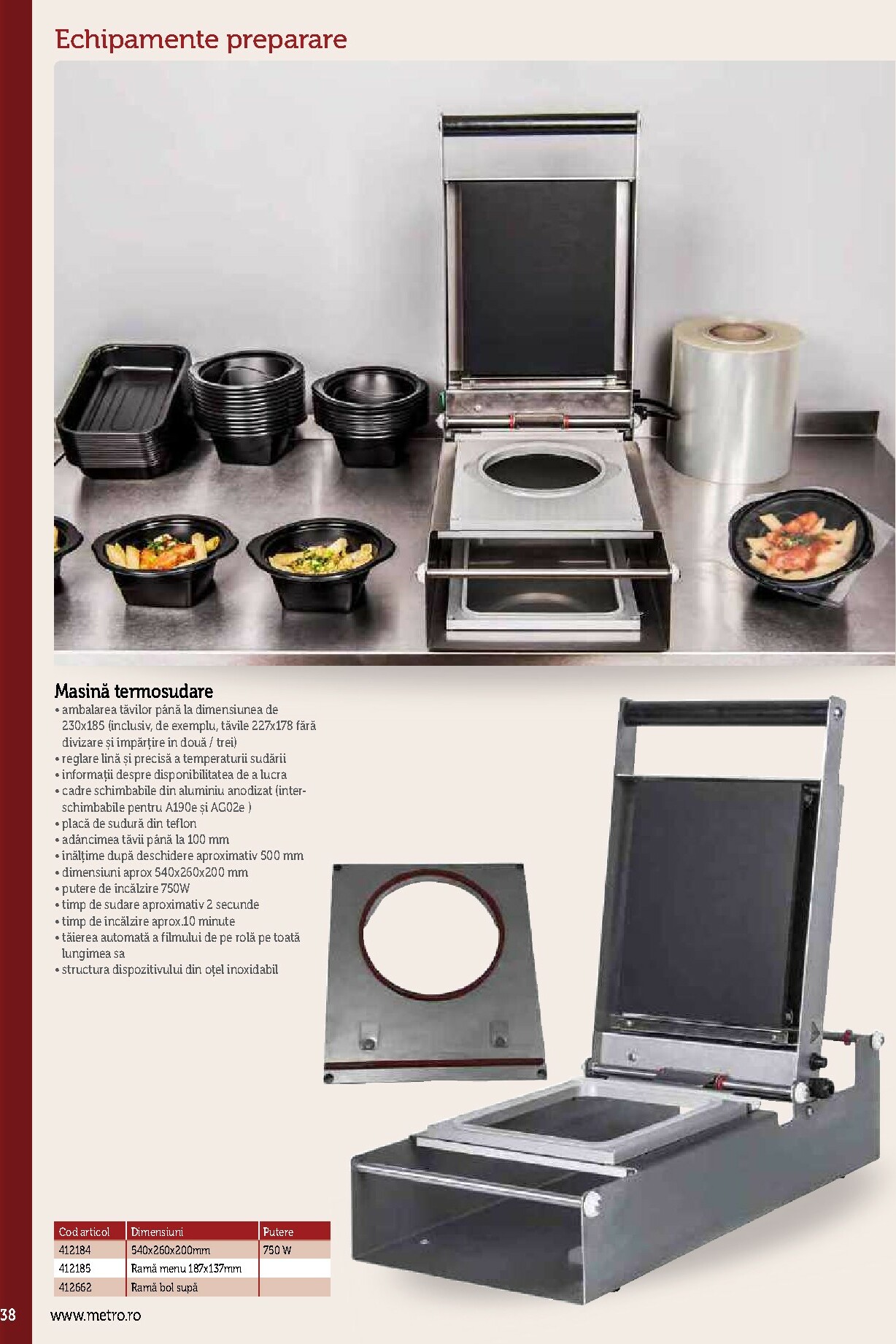 metro - Catalog Metro - Echipamente Profesionale pentru HoReCa online – oferte valabile din 17.09. - page: 38
