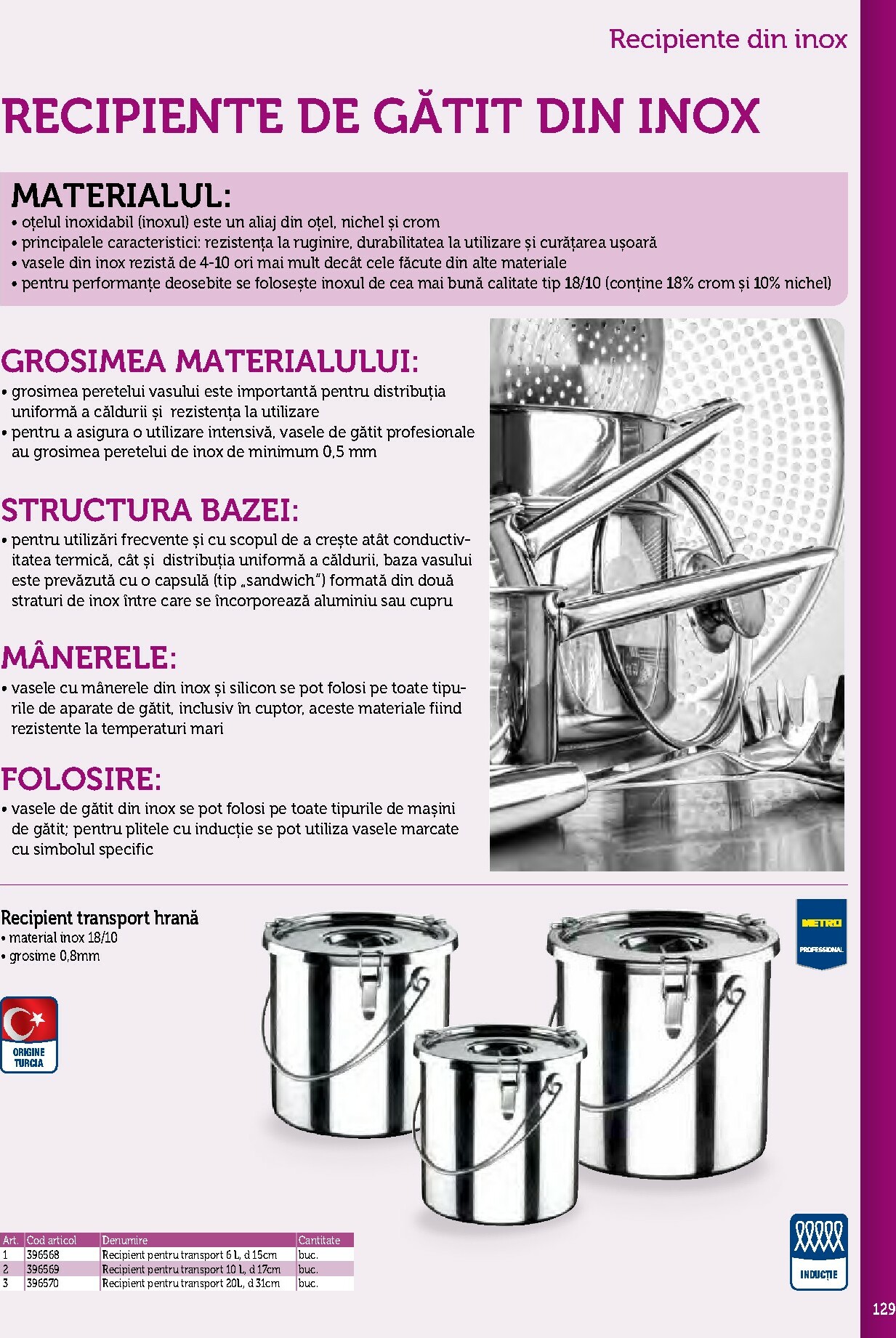 metro - Catalog Metro - Echipamente Profesionale pentru HoReCa online – oferte valabile din 17.09. - page: 129
