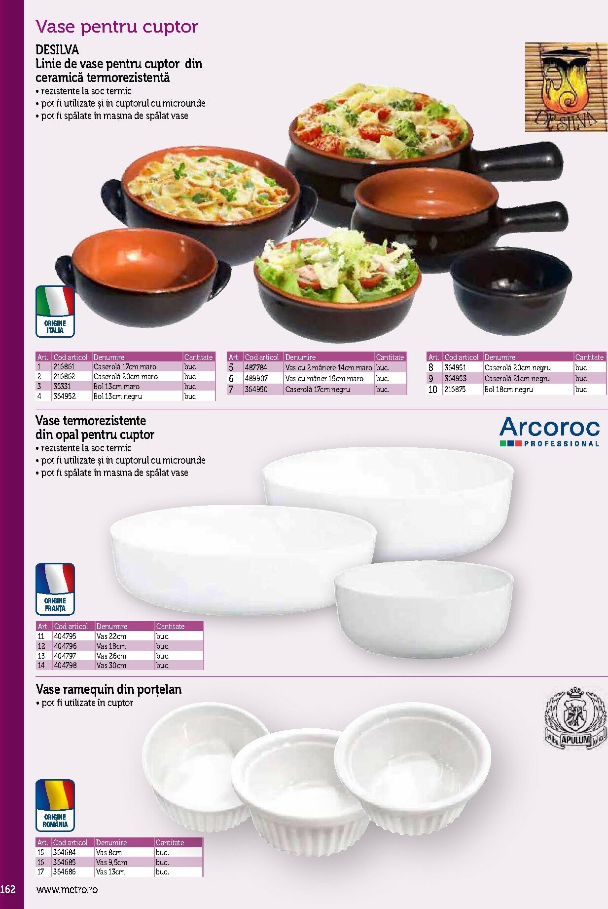 metro - Catalog Metro - Echipamente Profesionale pentru HoReCa online – oferte valabile din 17.09. - page: 162