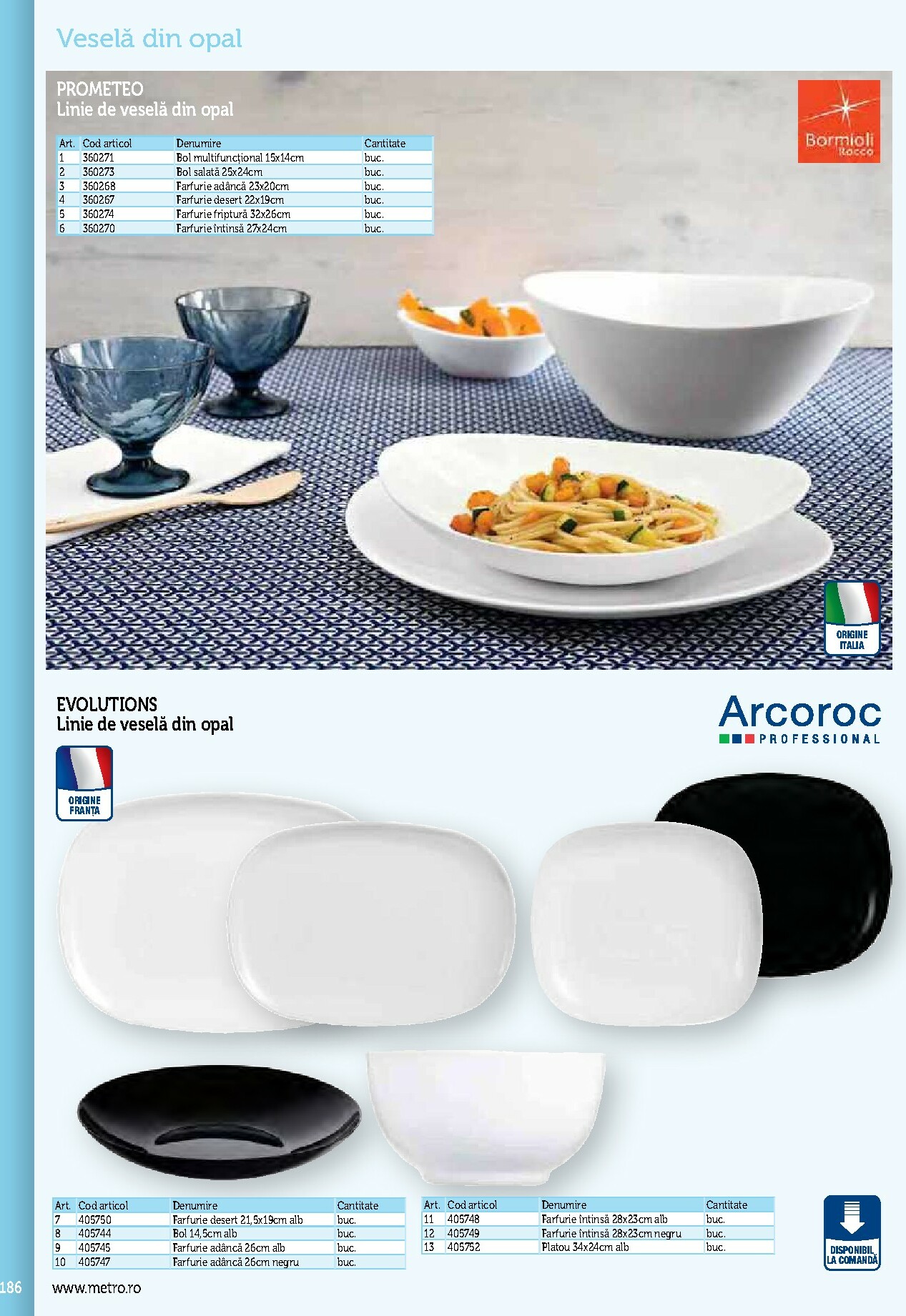 metro - Catalog Metro - Echipamente Profesionale pentru HoReCa online – oferte valabile din 17.09. - page: 186