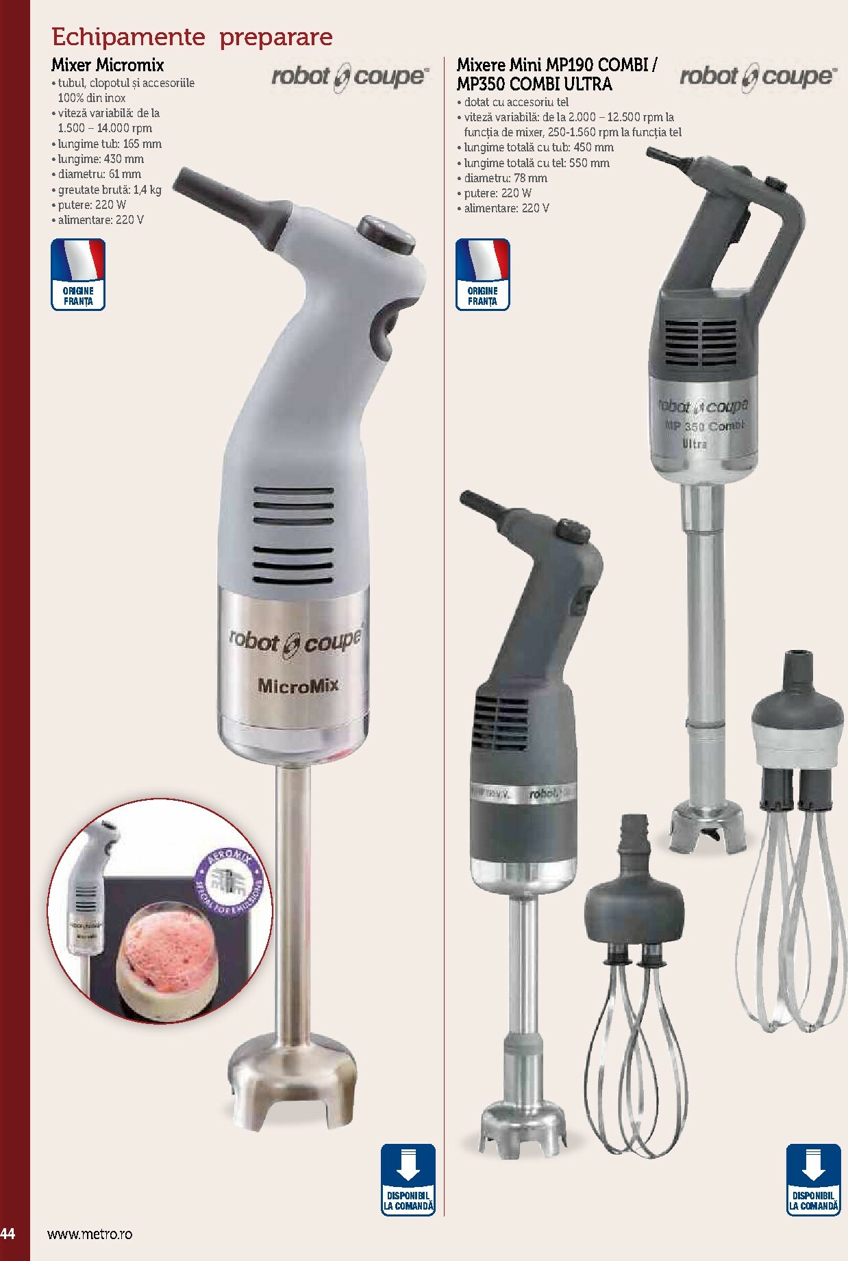 metro - Catalog Metro - Echipamente Profesionale pentru HoReCa online – oferte valabile din 17.09. - page: 44