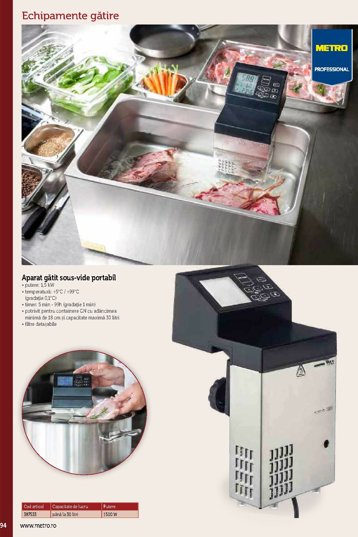 metro - Catalog Metro - Echipamente Profesionale pentru HoReCa online – oferte valabile din 17.09. - page: 94