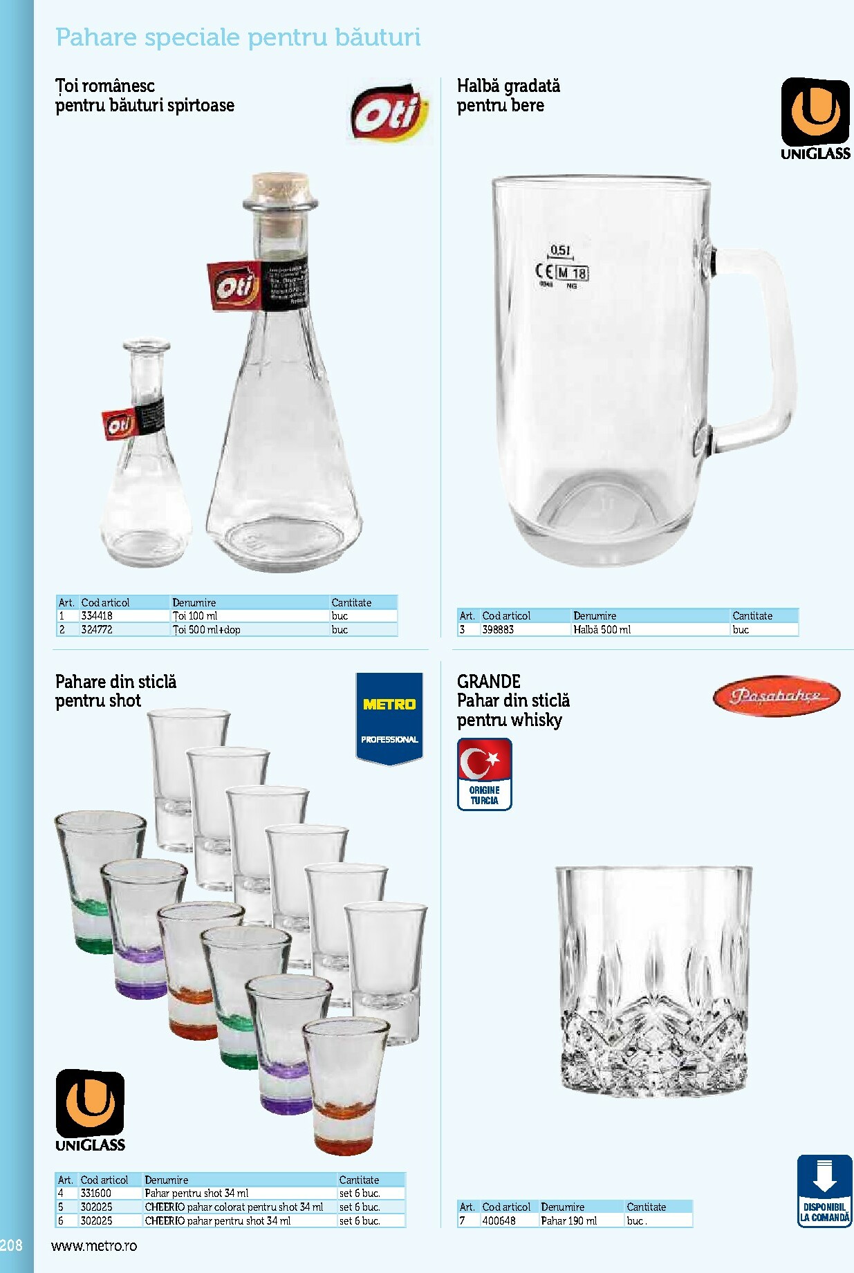 metro - Catalog Metro - Echipamente Profesionale pentru HoReCa online – oferte valabile din 17.09. - page: 208
