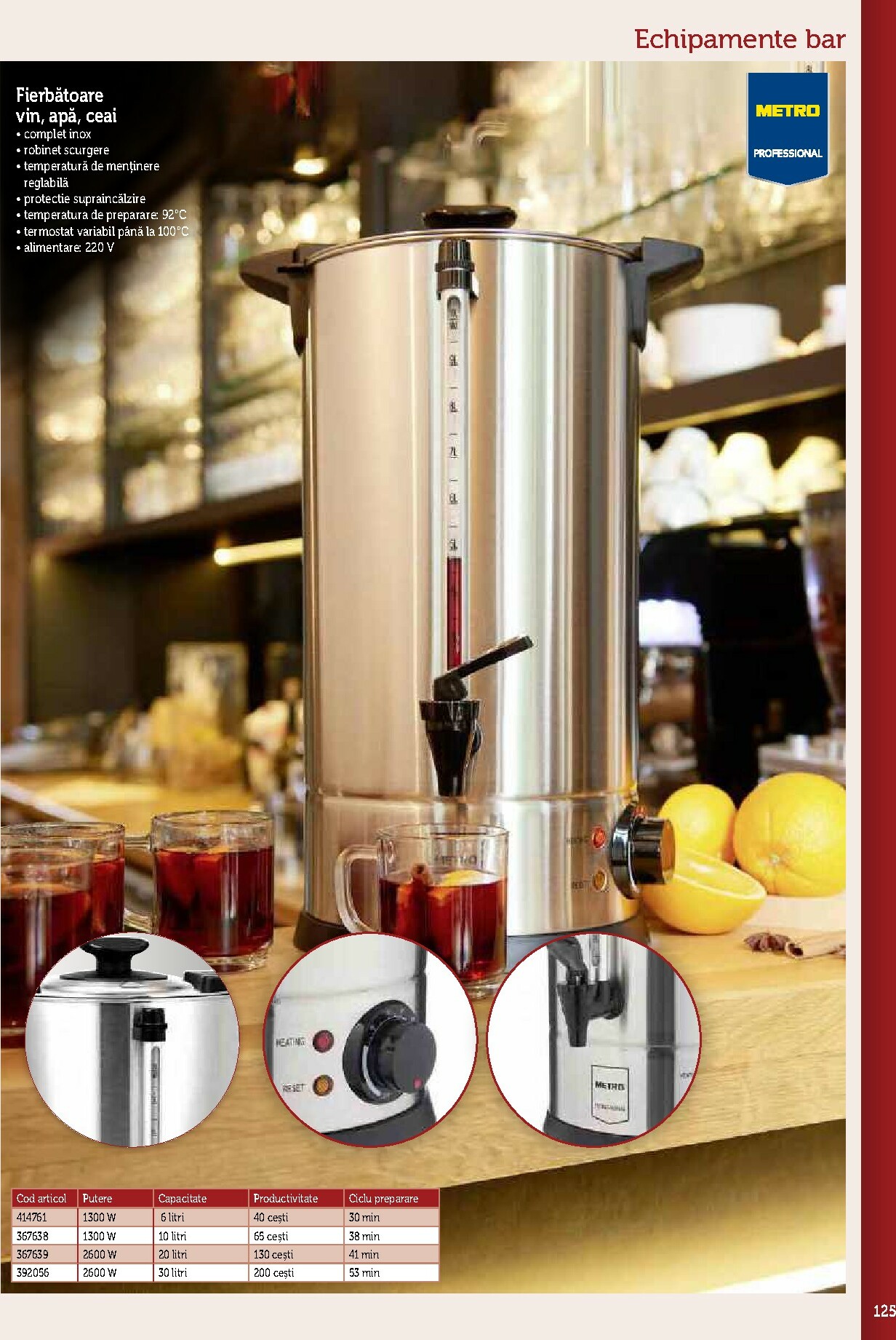 metro - Catalog Metro - Echipamente Profesionale pentru HoReCa online – oferte valabile din 17.09. - page: 125