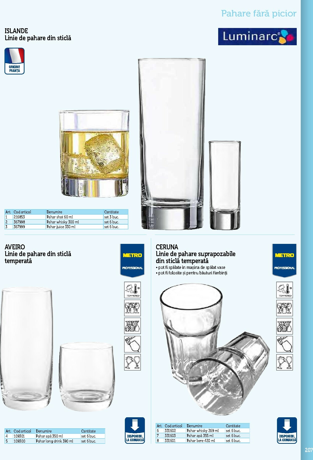 metro - Catalog Metro - Echipamente Profesionale pentru HoReCa online – oferte valabile din 17.09. - page: 207