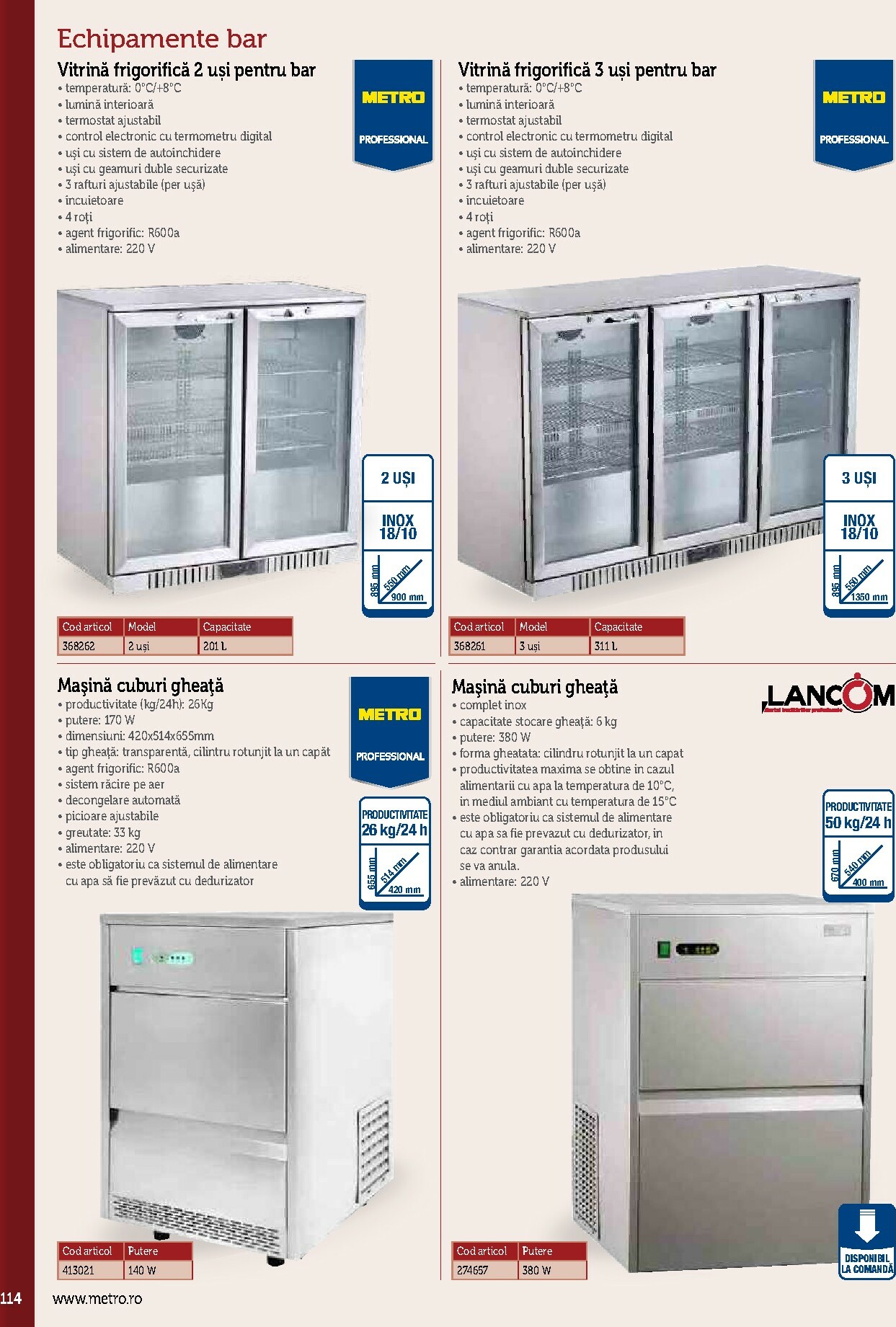 metro - Catalog Metro - Echipamente Profesionale pentru HoReCa online – oferte valabile din 17.09. - page: 114