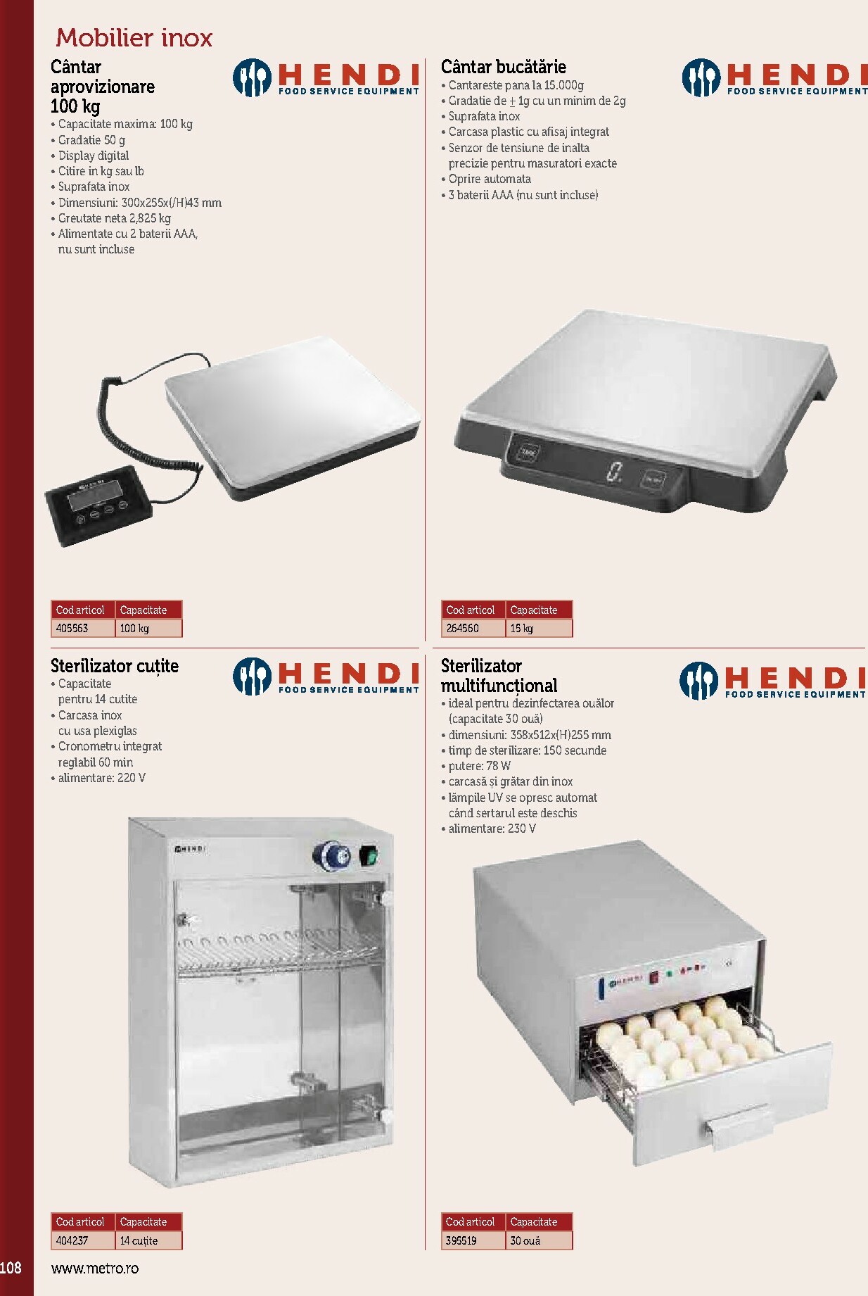 metro - Catalog Metro - Echipamente Profesionale pentru HoReCa online – oferte valabile din 17.09. - page: 108