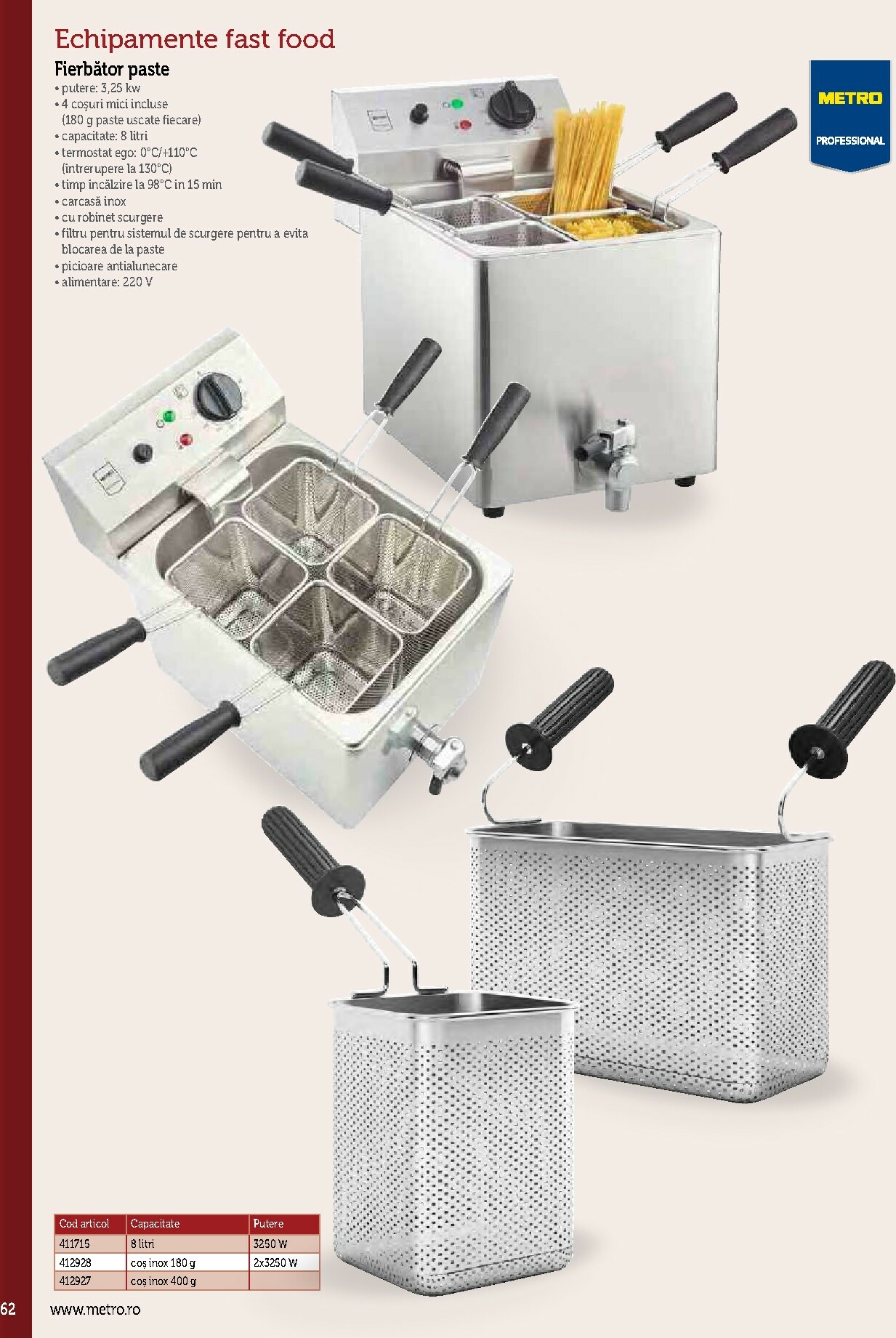 metro - Catalog Metro - Echipamente Profesionale pentru HoReCa online – oferte valabile din 17.09. - page: 62