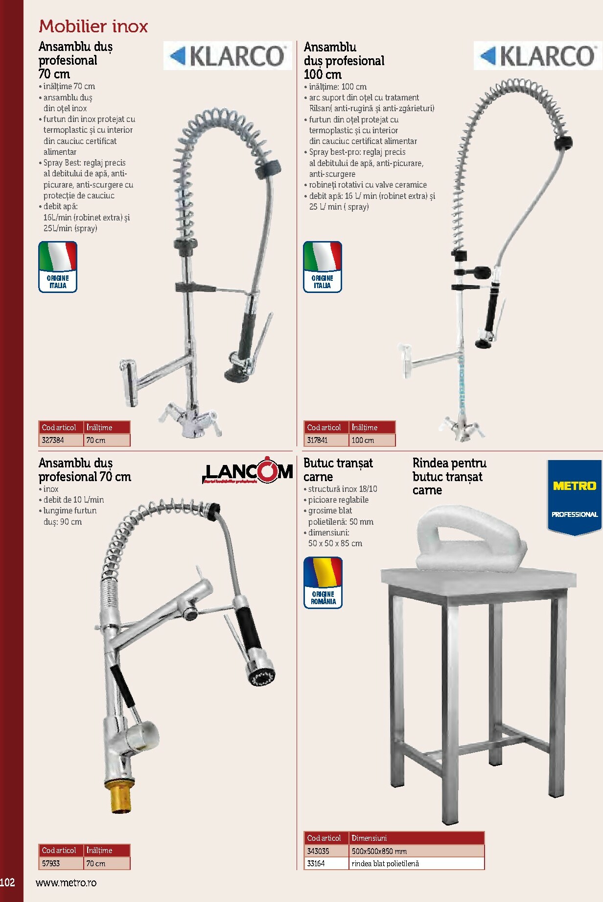 metro - Catalog Metro - Echipamente Profesionale pentru HoReCa online – oferte valabile din 17.09. - page: 102