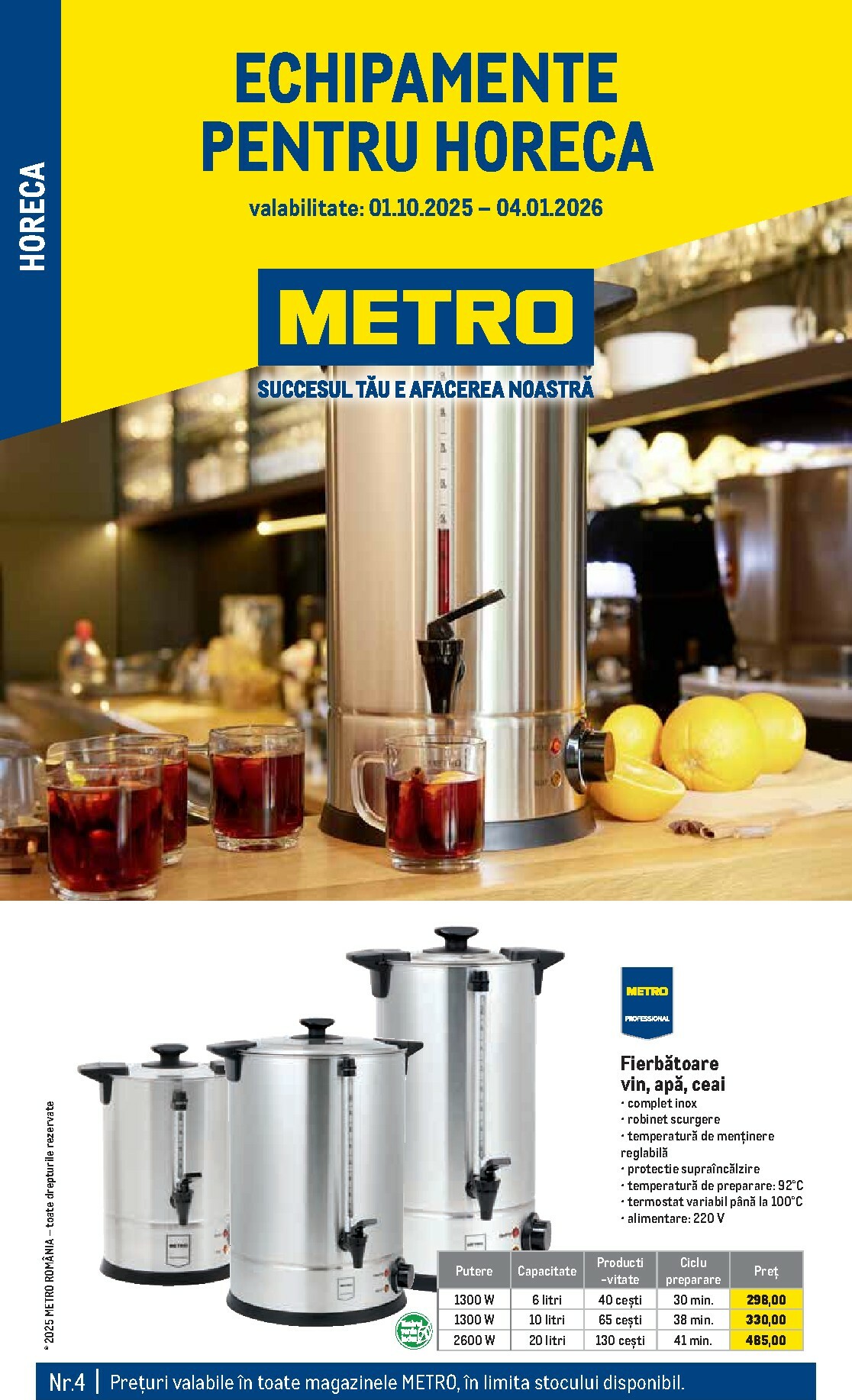 metro - Catalog Metro - Soluții Nealimentare pentru HoReCa online – oferte valabile din 01.10.