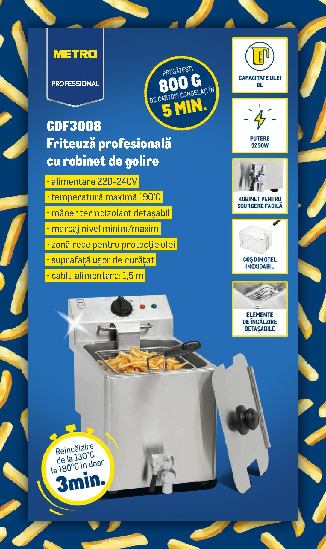 metro - Catalog Metro - Friteuză profesională 8L cu robinet golire online – oferte valabile din 01.10. - page: 2