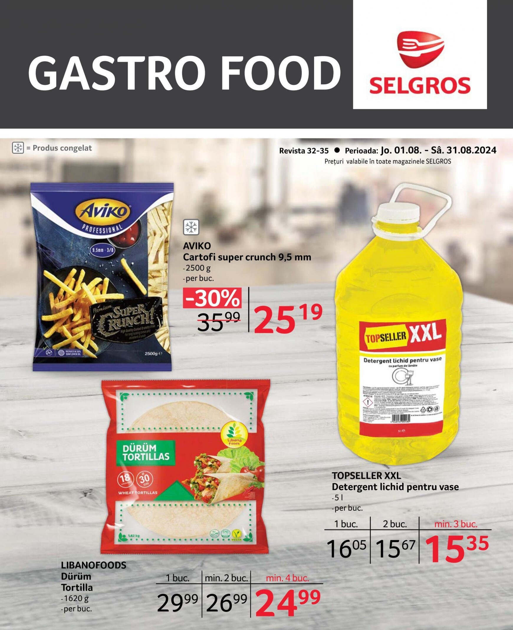 selgros - Catalog nou Selgros - Gastro Food 01.08. - 31.08. - page: 1