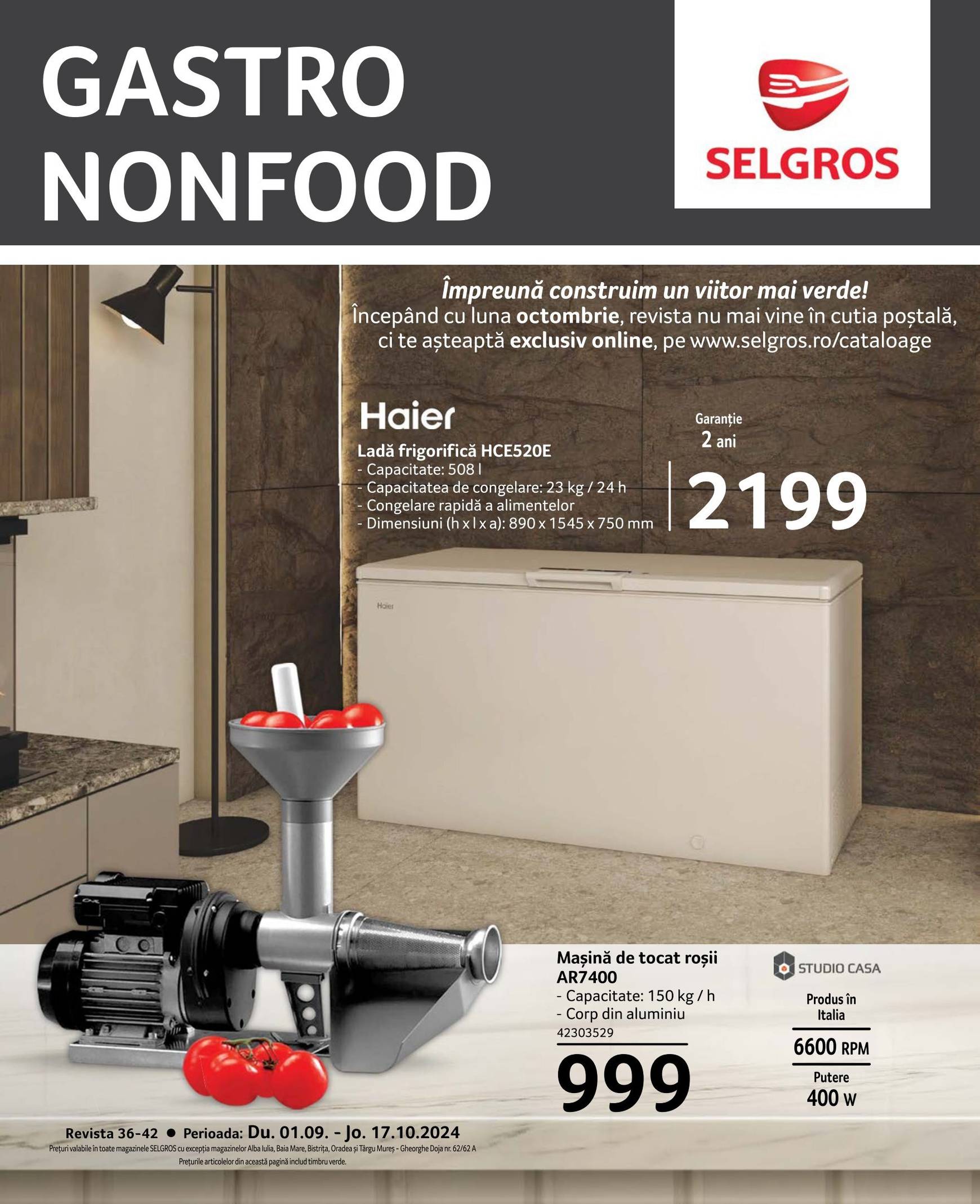 selgros - Catalog nou Selgros - Gastro Nonfood 01.09. - 17.10. - page: 1