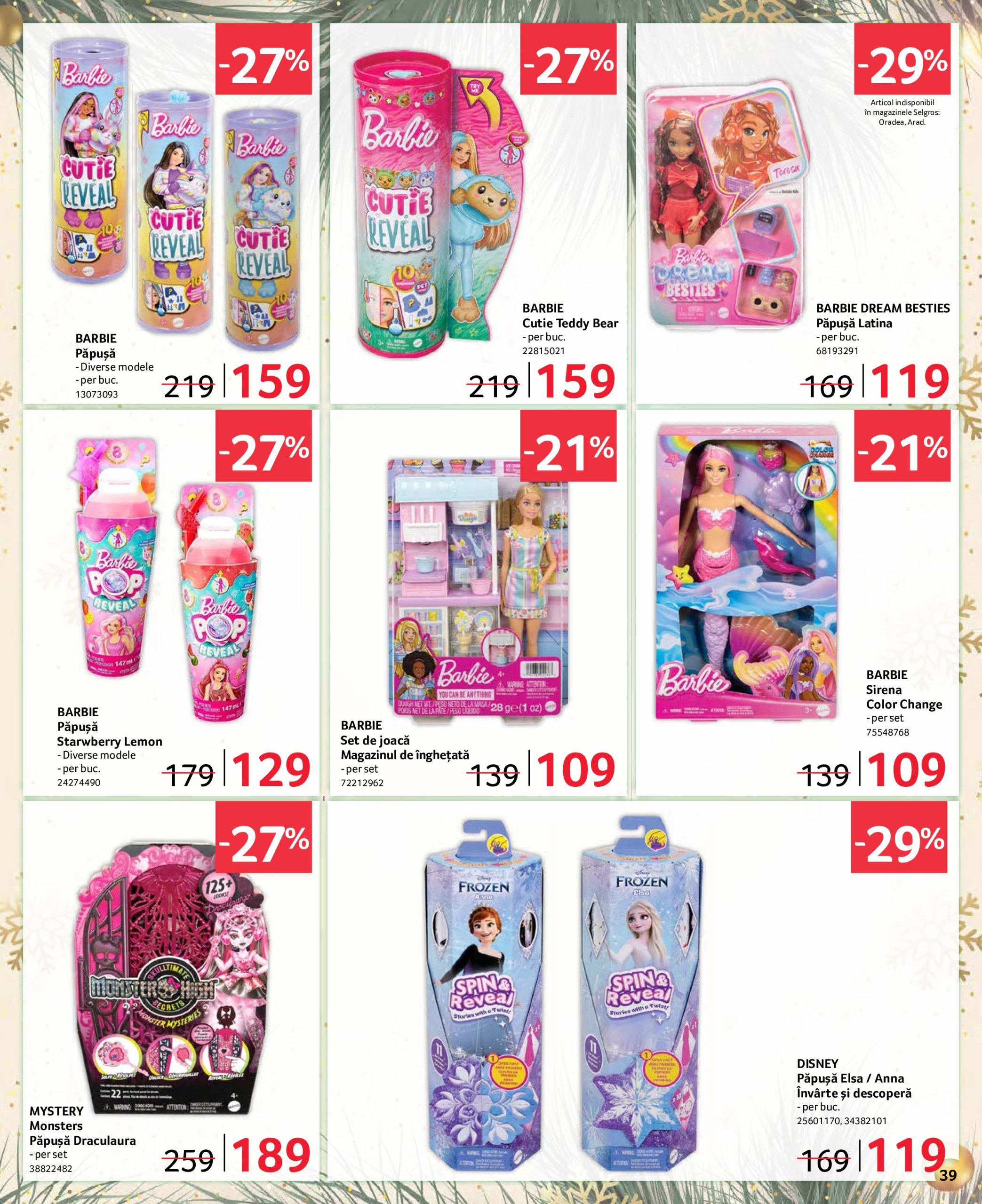 selgros - Catalog Selgros - Cadouri si Jucarii valabil din 06.12. - 24.12. - page: 39