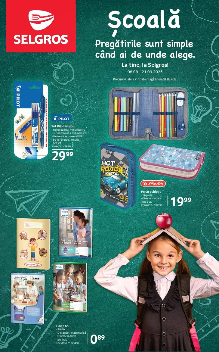 selgros - Catalog Selgros - Școala valabil din 08.08. până pe 21.09.