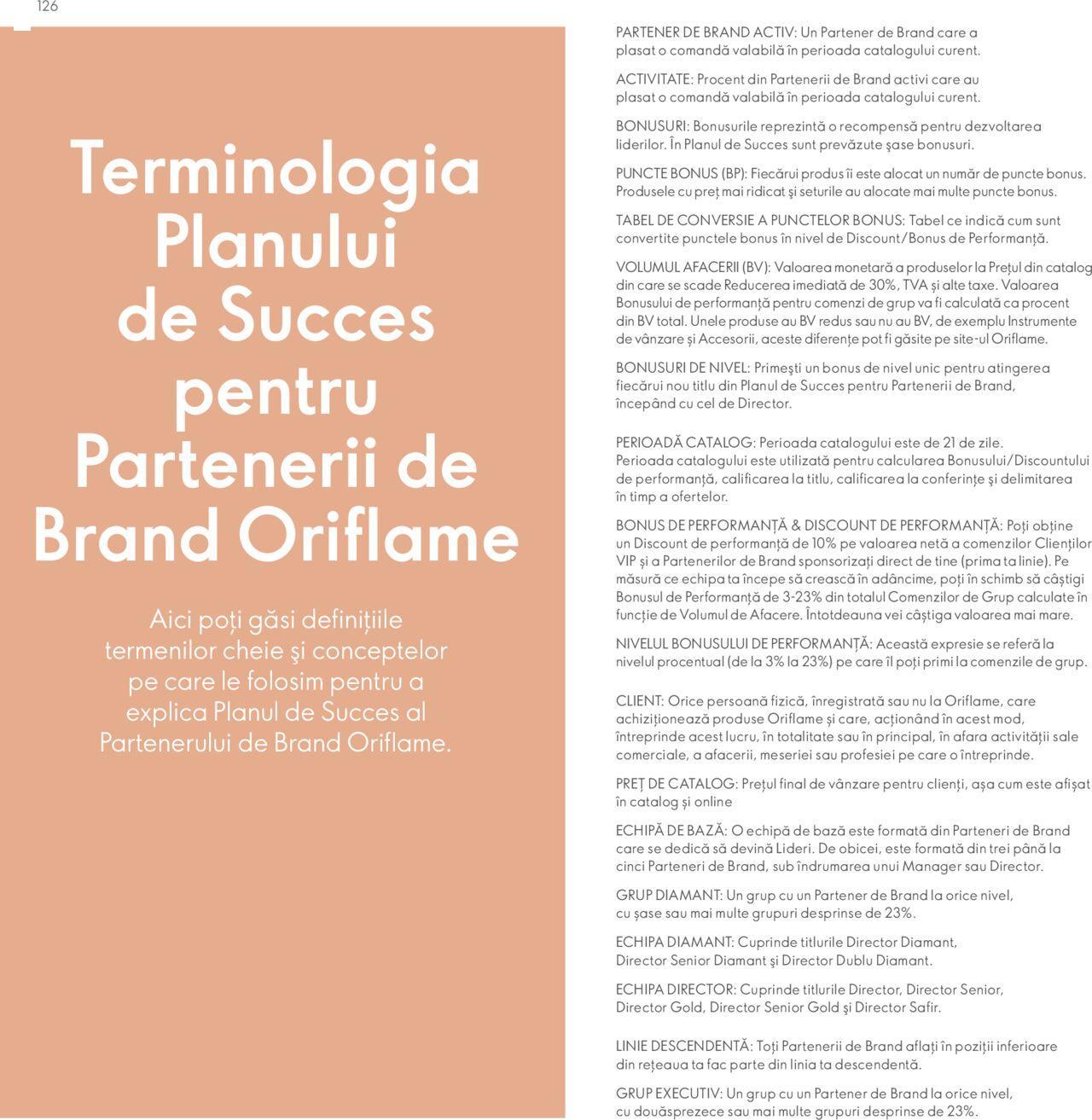 oriflame - Oriflame catalog - Planul de Succes pentru Partenerul de Brand de marți 09.07.2024 - page: 126