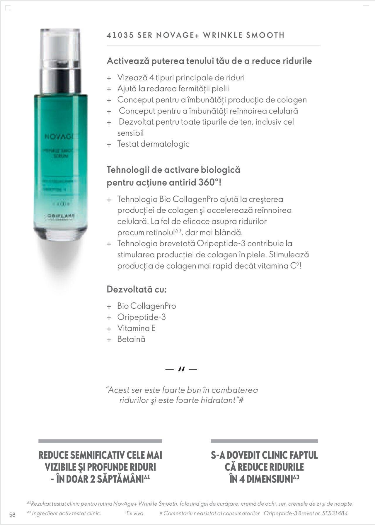 oriflame - Oriflame catalog - Ghidul NOVAGE+ de miercuri 01.03.2023 - page: 58