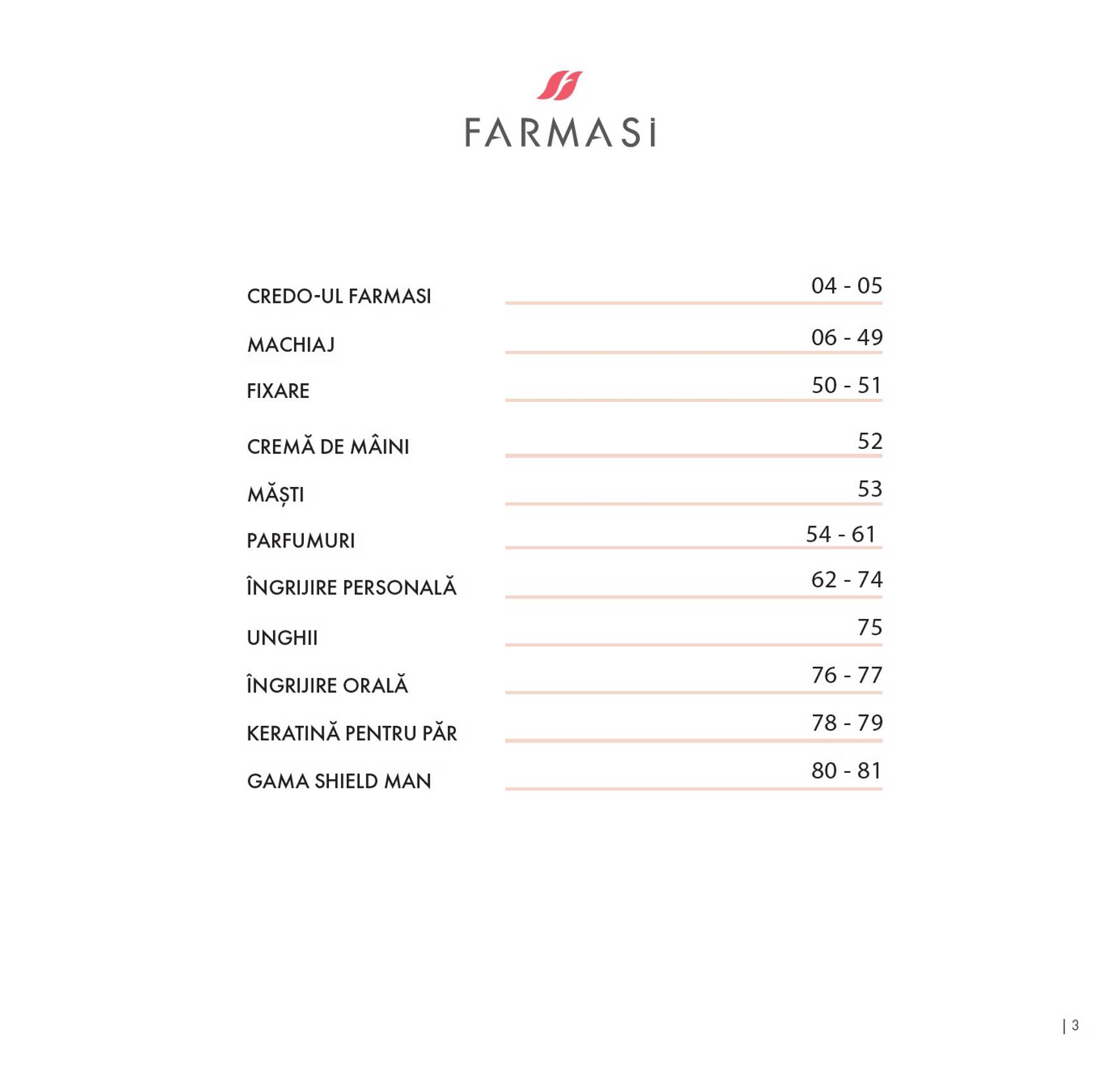 farmasi - Catalog nou Farmasi 01.09. - 30.11. - page: 3