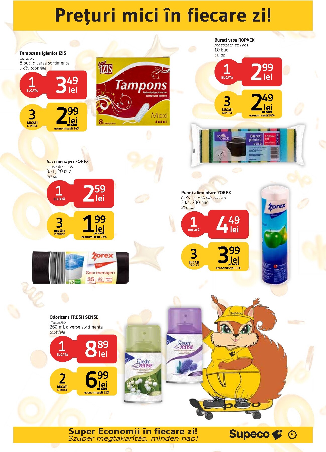 supeco - Pliantele viitoare Supeco - Catalog Prim Pret Bilingv valabil de la joi 27.08.2026 până la miercuri 09.09.2026 - page: 9