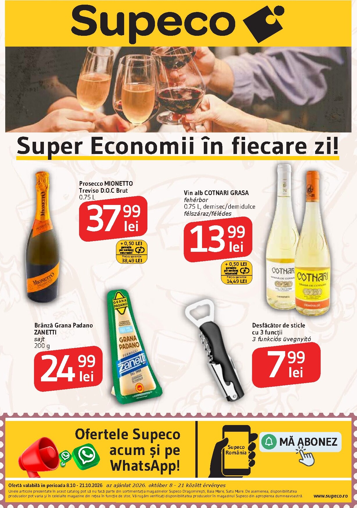supeco - Pliantele viitoare Supeco - Vin&Branza Bilingv valabil de la joi 08.10.2026 până la miercuri 21.10.2026